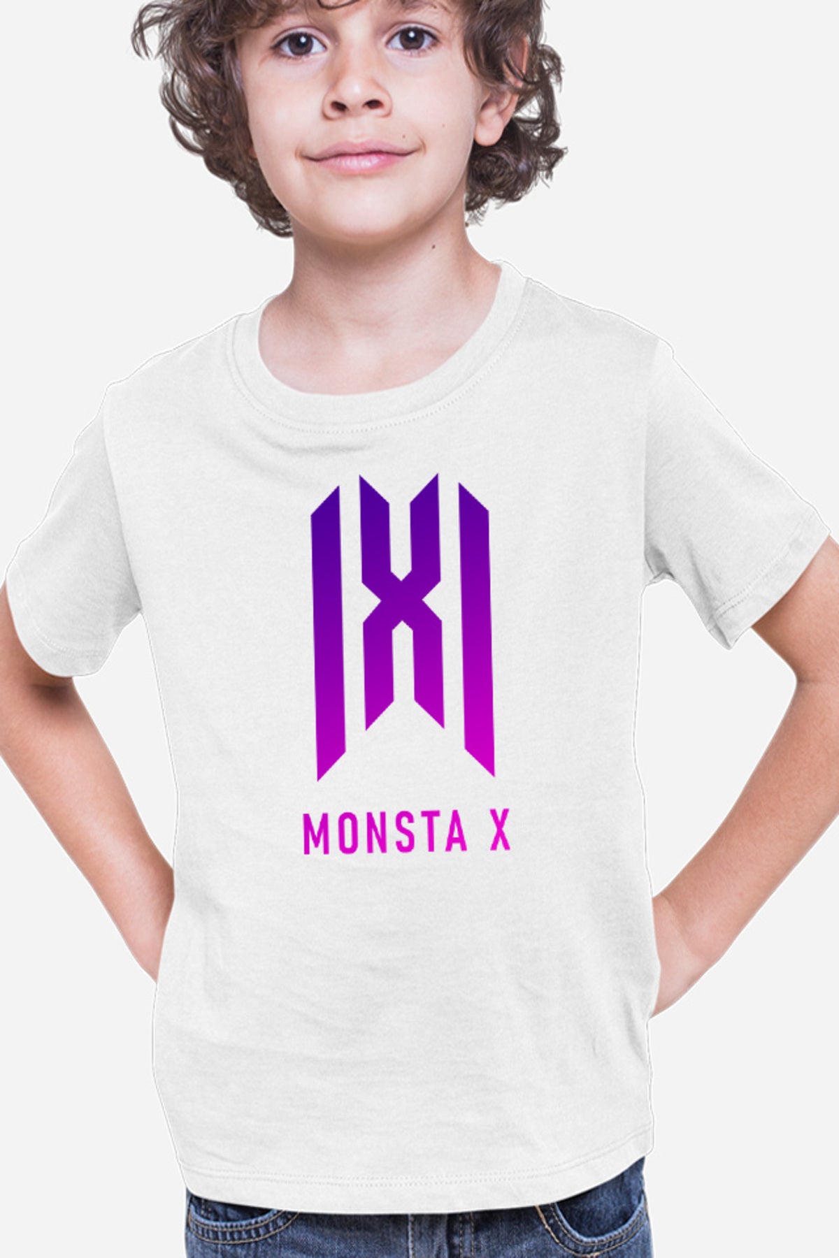 Tricou copii Monsta X Logo Merch K-Pop Album New Come Back