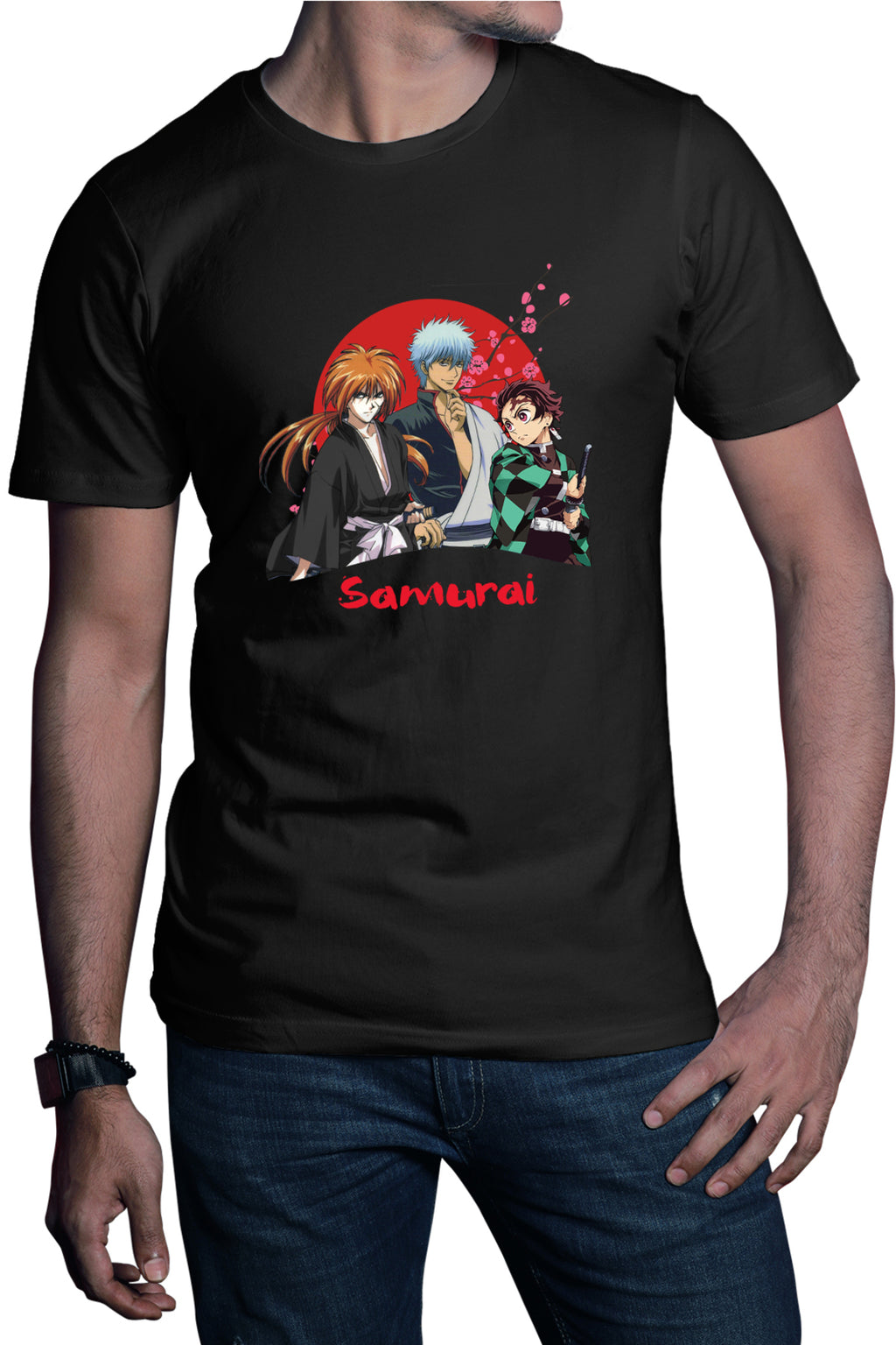Tricou barbati Rurouni Kenshin Samurai Trio Text Sepuku