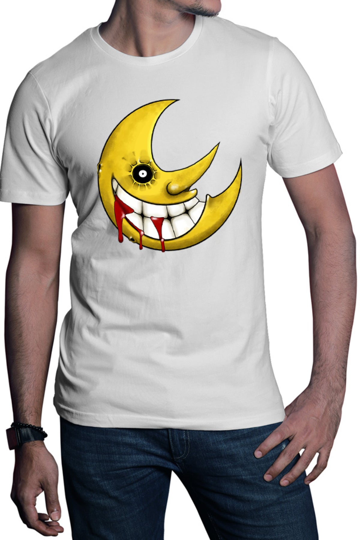 Tricou barbati Soul Eater Moon Smile Blood Horror