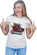 Tricou dama Captain America Hulk Iron Man Catgirl Marvel DC Comics