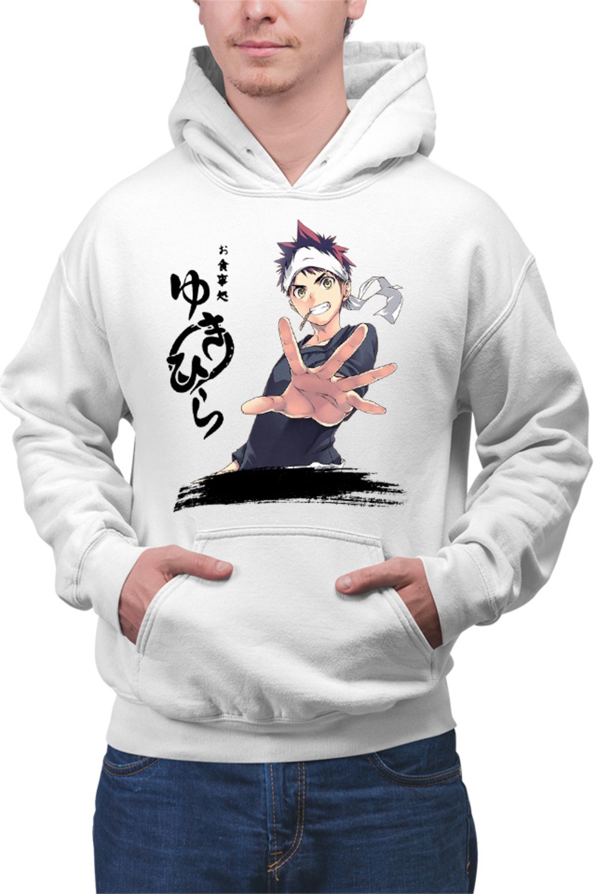Hanorac barbati Food Wars Soma Hiragana Signature Horror