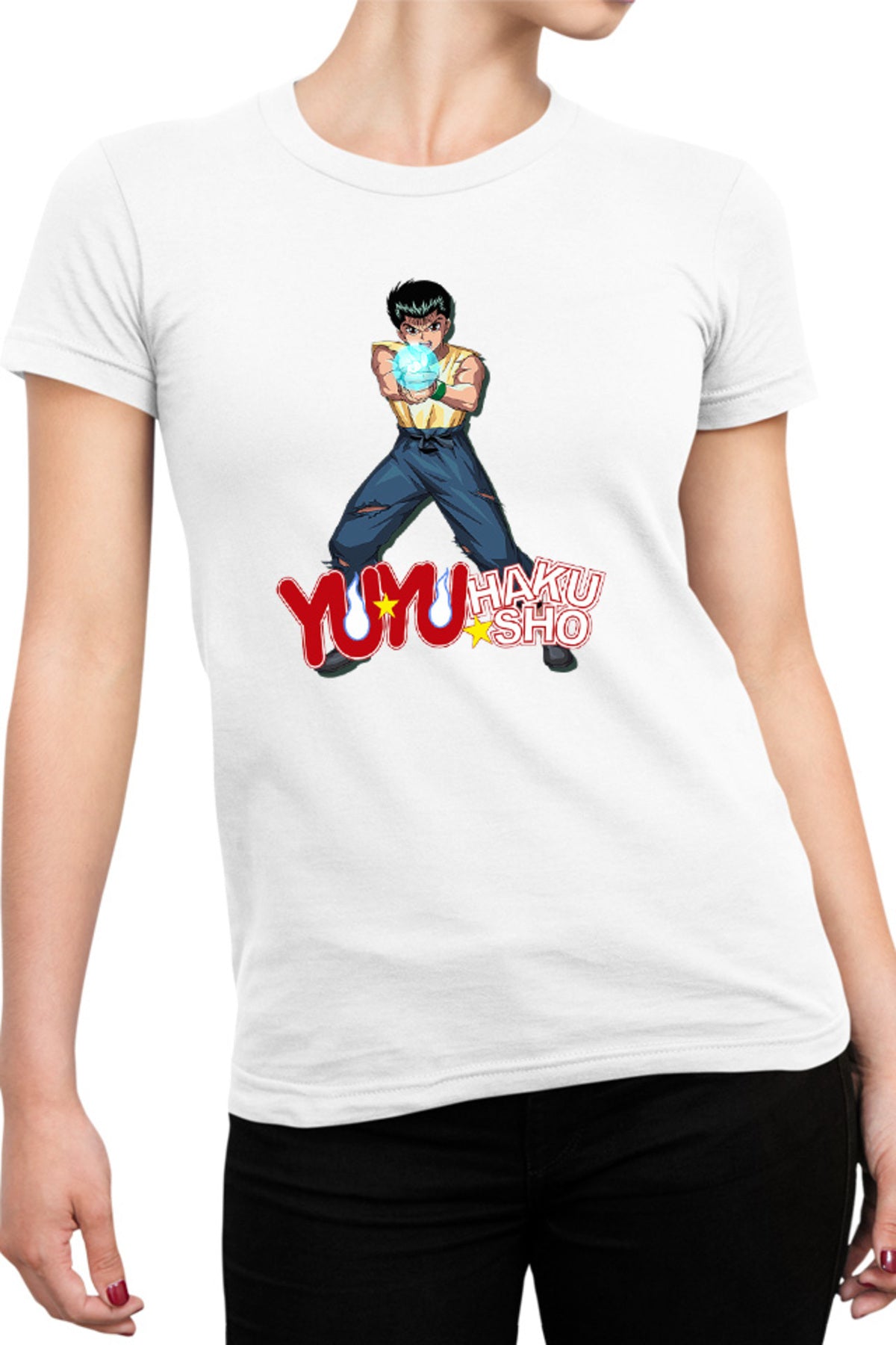 Tricou dama Yu Yu Hakusho Yusuke Urameshi Super Power Paranormal Anime
