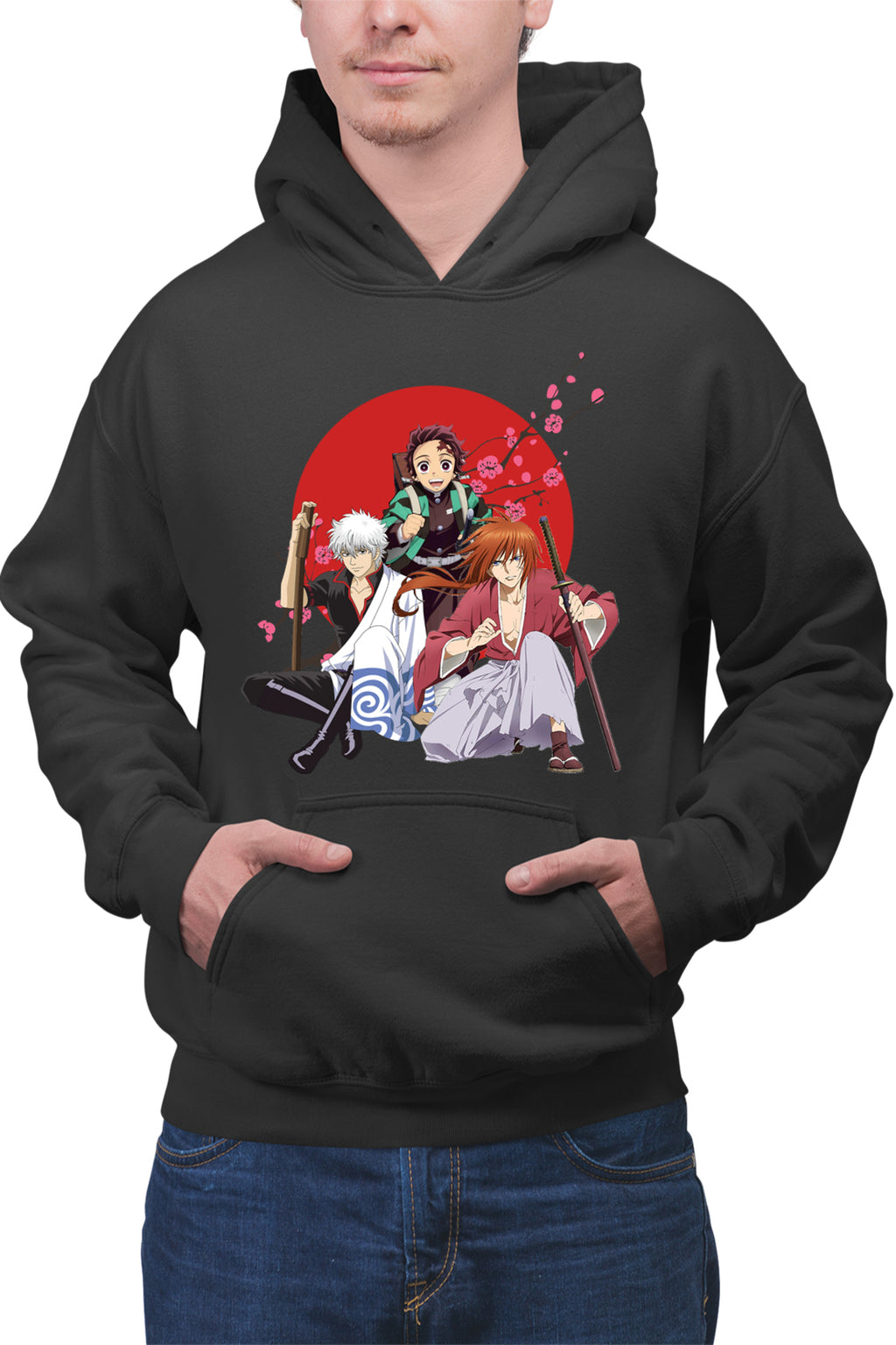 Hanorac barbati Rurouni Kenshin Samurai Sakura Trio Harakiri