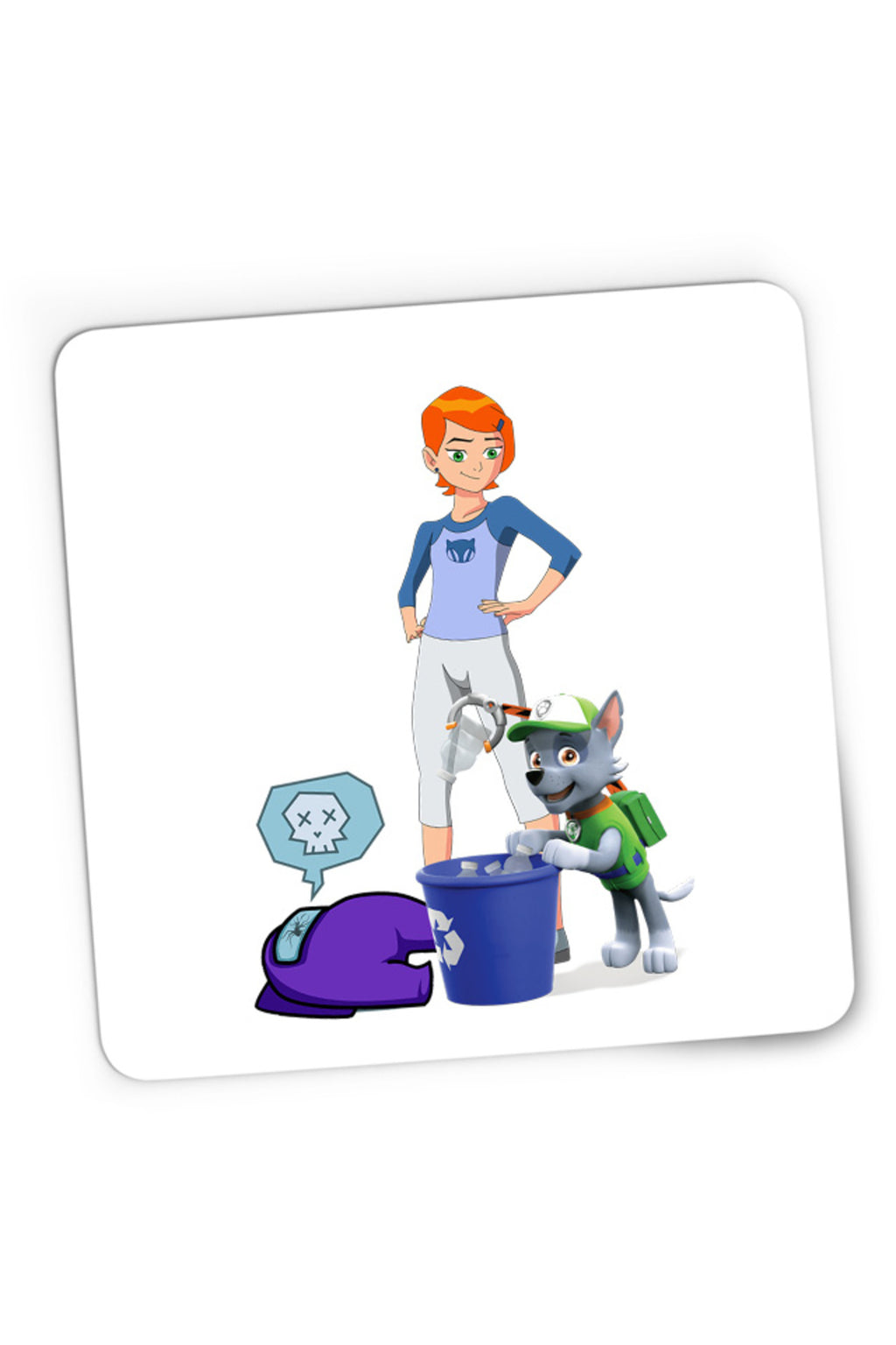 Mousepad Gaming Paw Patrol Recycle Dog Ben10Among, 21x19 cm