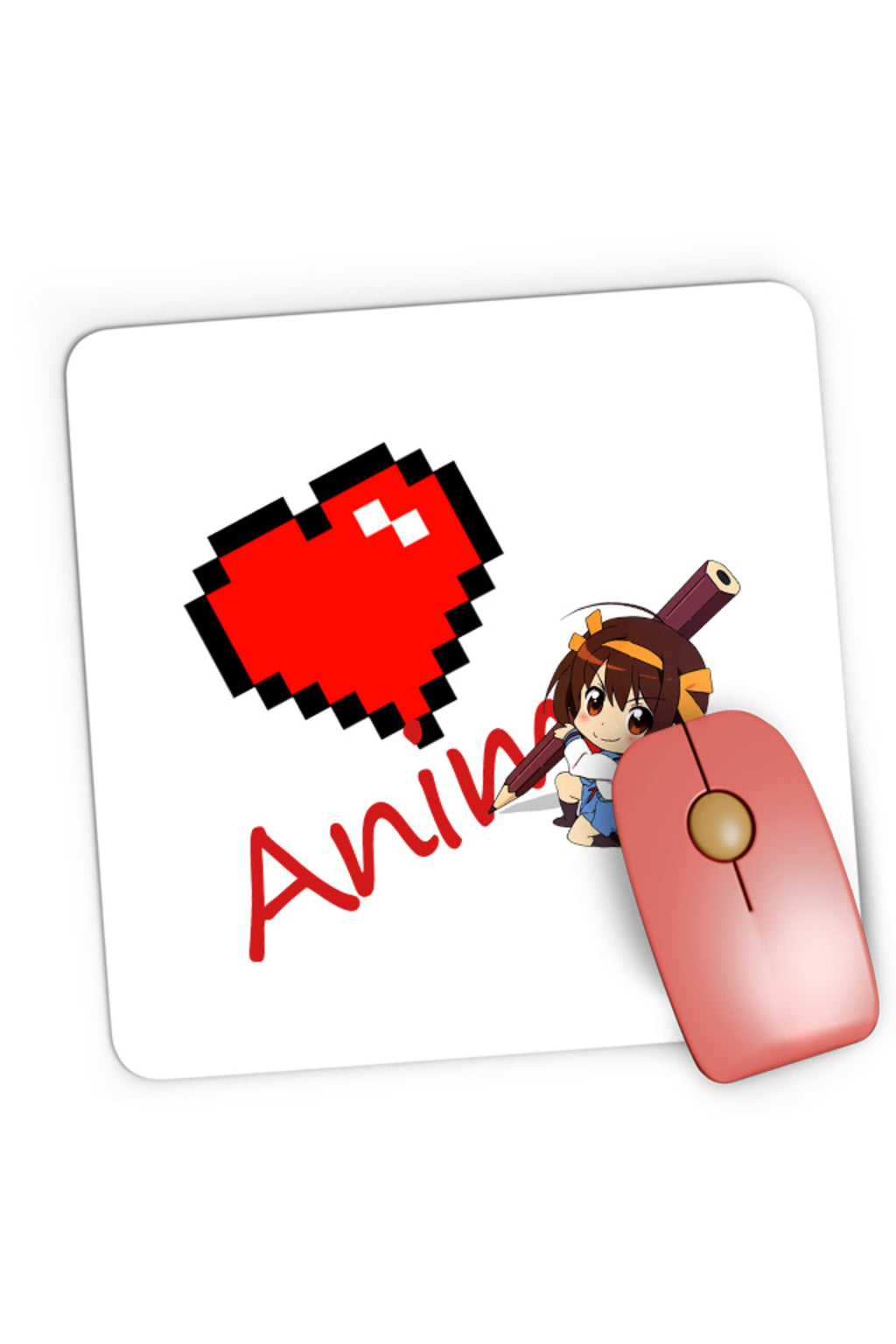 Mousepad Gaming Haruhi Suzumiya Love Anime Minecraft Write School, 21x19 cm