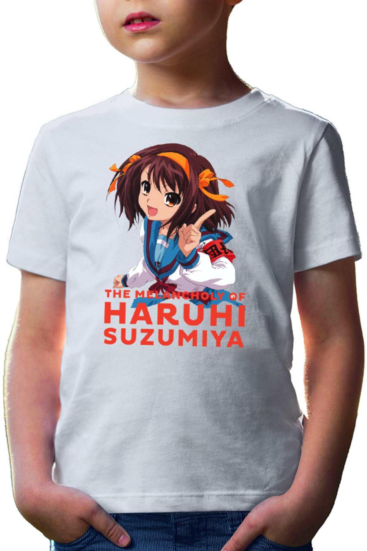 Tricou copii Haruhi Suzumiya SOS Club President Sci-fi Anime Otaku