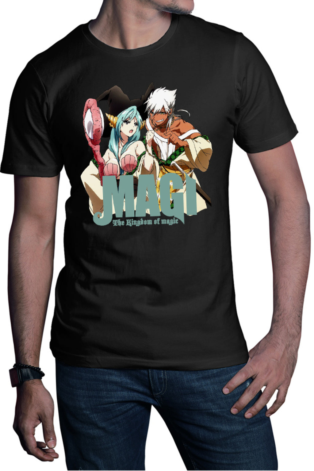 Tricou barbati Magi The Labyrinth of Magic Desene Animate Sharrkan Yamraiha