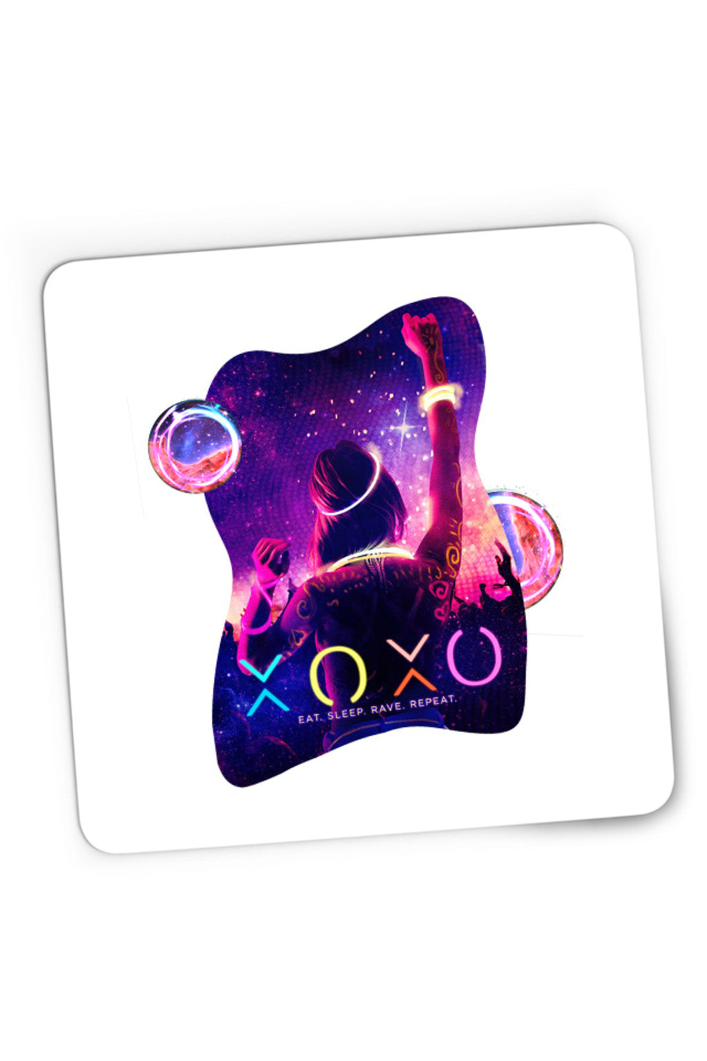 Mousepad Gaming XOXO Dance Neon Party Colorful Teens Movie, 21x19 cm