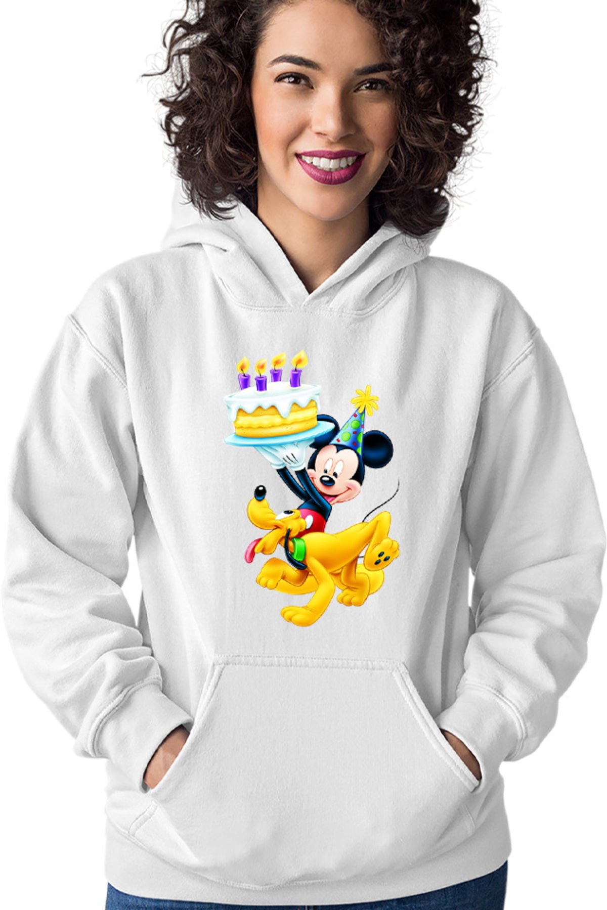 Hanorac dama Mickey Mouse Puppy Happy Birthday