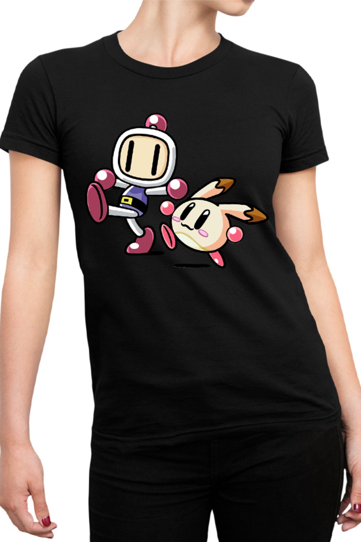 Tricou dama Bomberman Kirby Game Arcade 2D