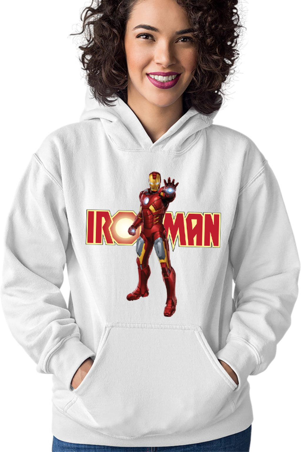 Hanorac dama Ironman Logo Suit Accident American Comic Books