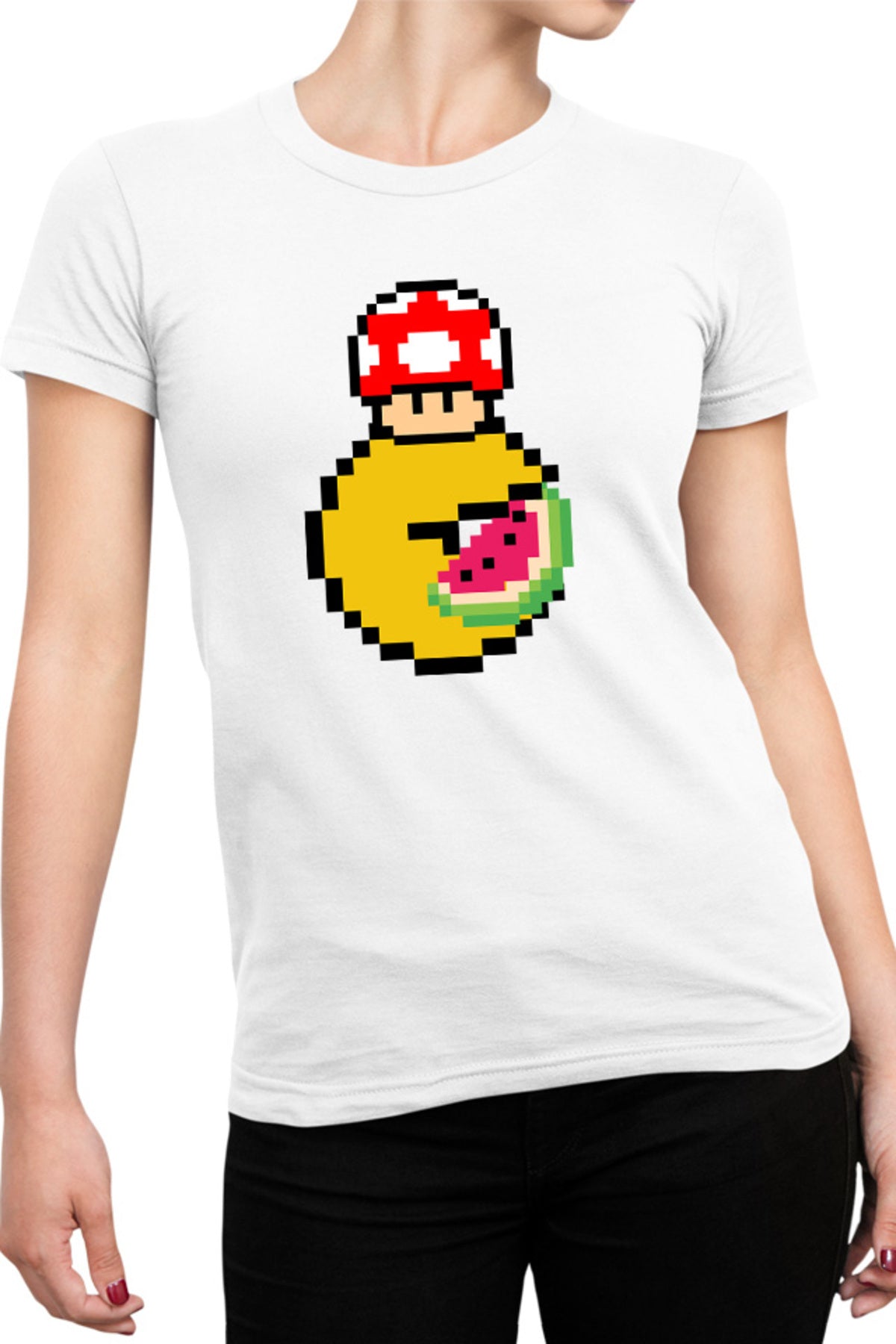 Tricou dama Pac Man Mario Minecraft Watermalon Slice