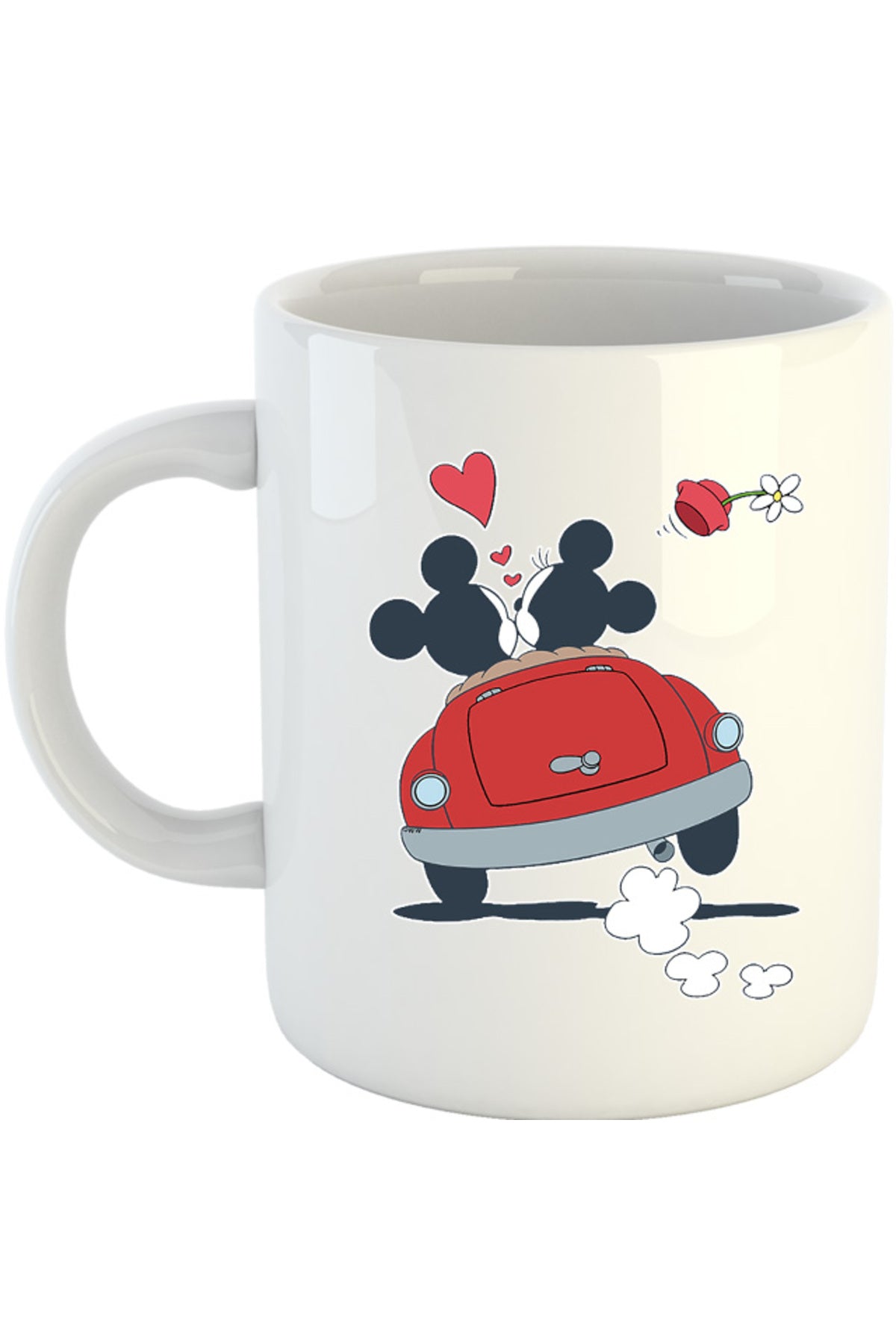 Cana Mickey Mouse Lovers Minnie Flower, alba, 330 ml