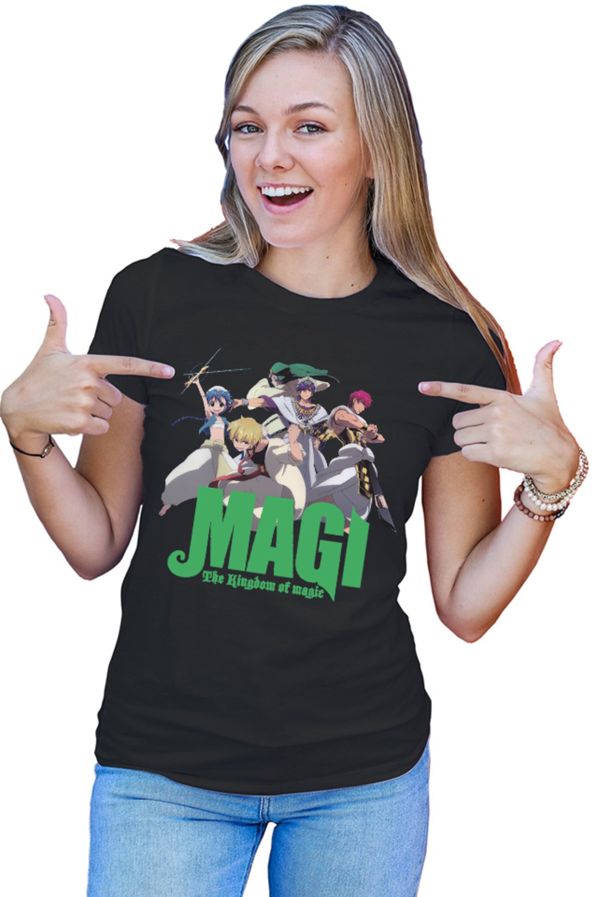 Tricou dama Magi The Labyrinth of Magic Team Alladin Alibaba Sinbad Magic Anime