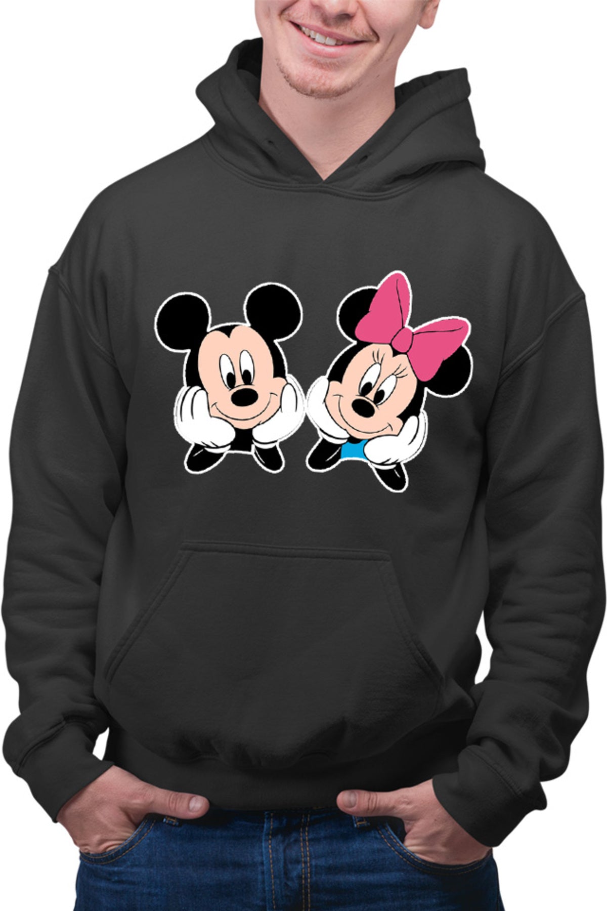 Hanorac barbati Mickey Mouse Minnie Couple Love Cute