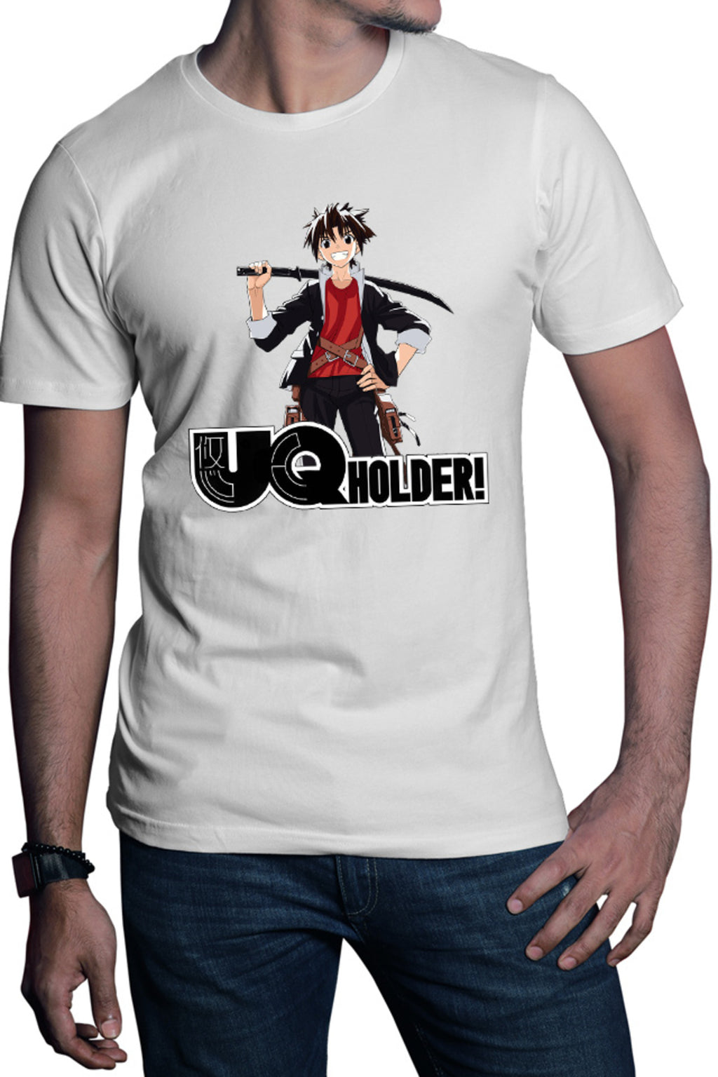 Tricou barbati UQ Holder Touta Anime Comedy Manga Trap