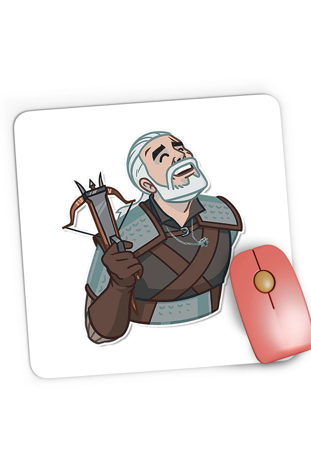 Mousepad Gaming The Witcher Geralt Demon Slayer Cartoon Play, 21x19 cm