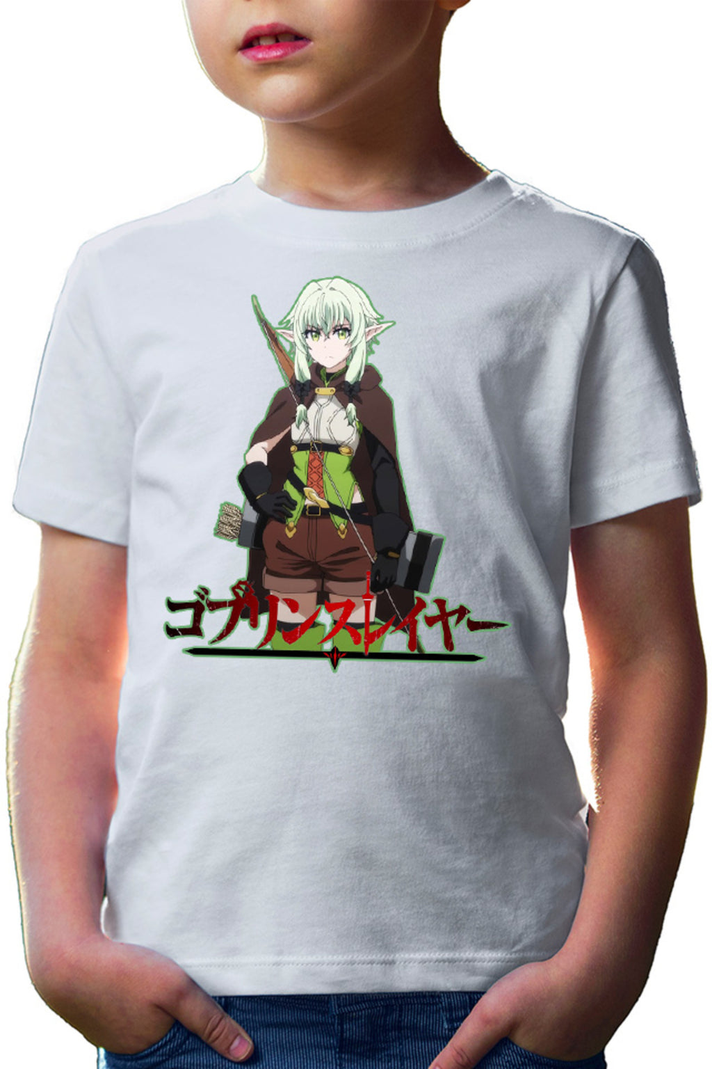 Tricou copii Goblin Slayer Magical Elf Bow Archer Otaku Demon