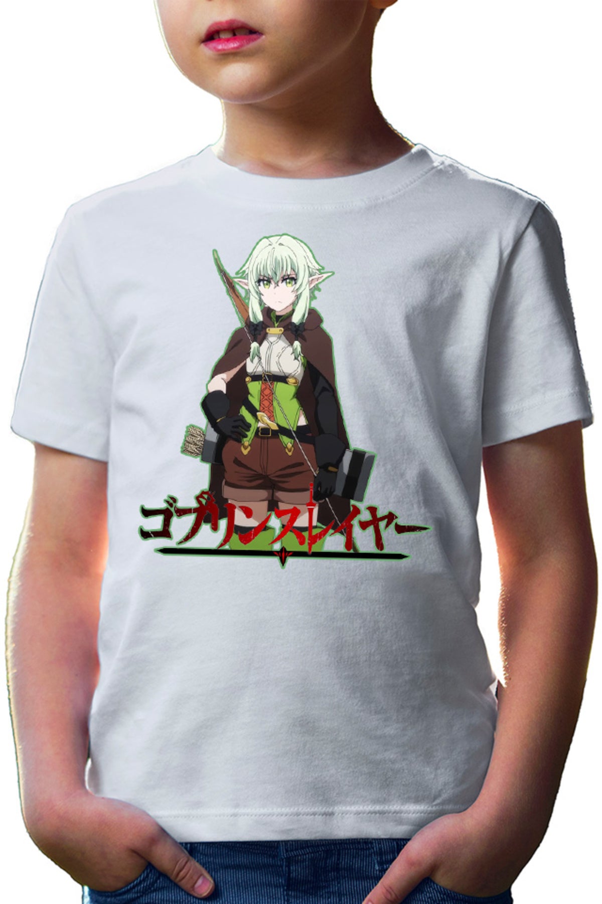 Tricou copii Goblin Slayer Magical Elf Bow Archer Otaku Demon