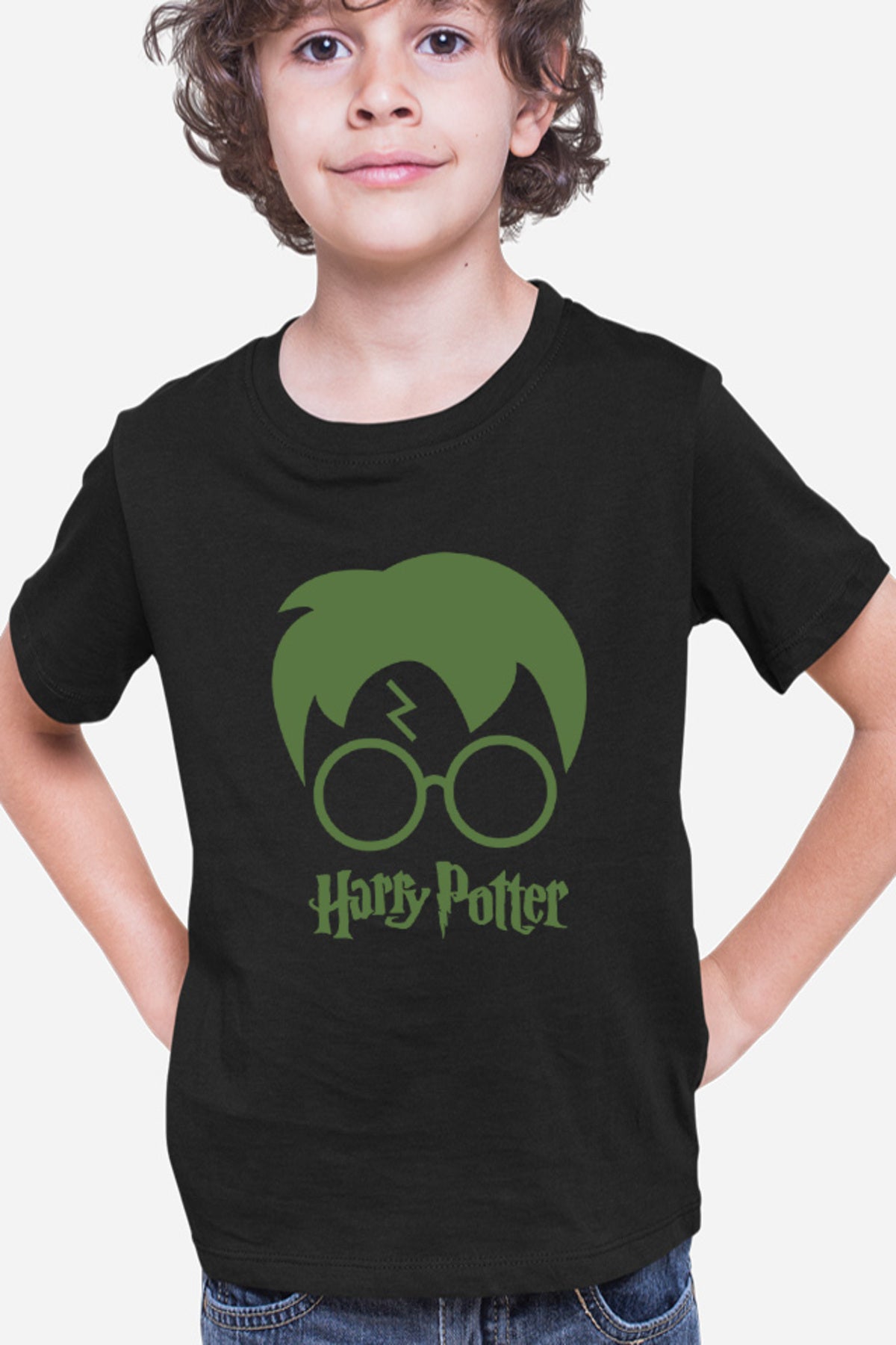 Tricou copii Harry Potter Logo Hair Style Glasses