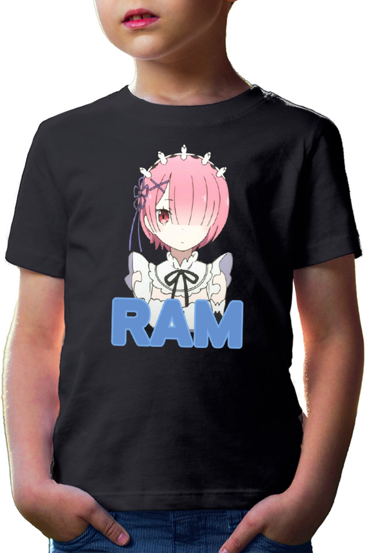 Tricou copii Re Zero RAM Sister Isekai Paranormal Demon Time Travel