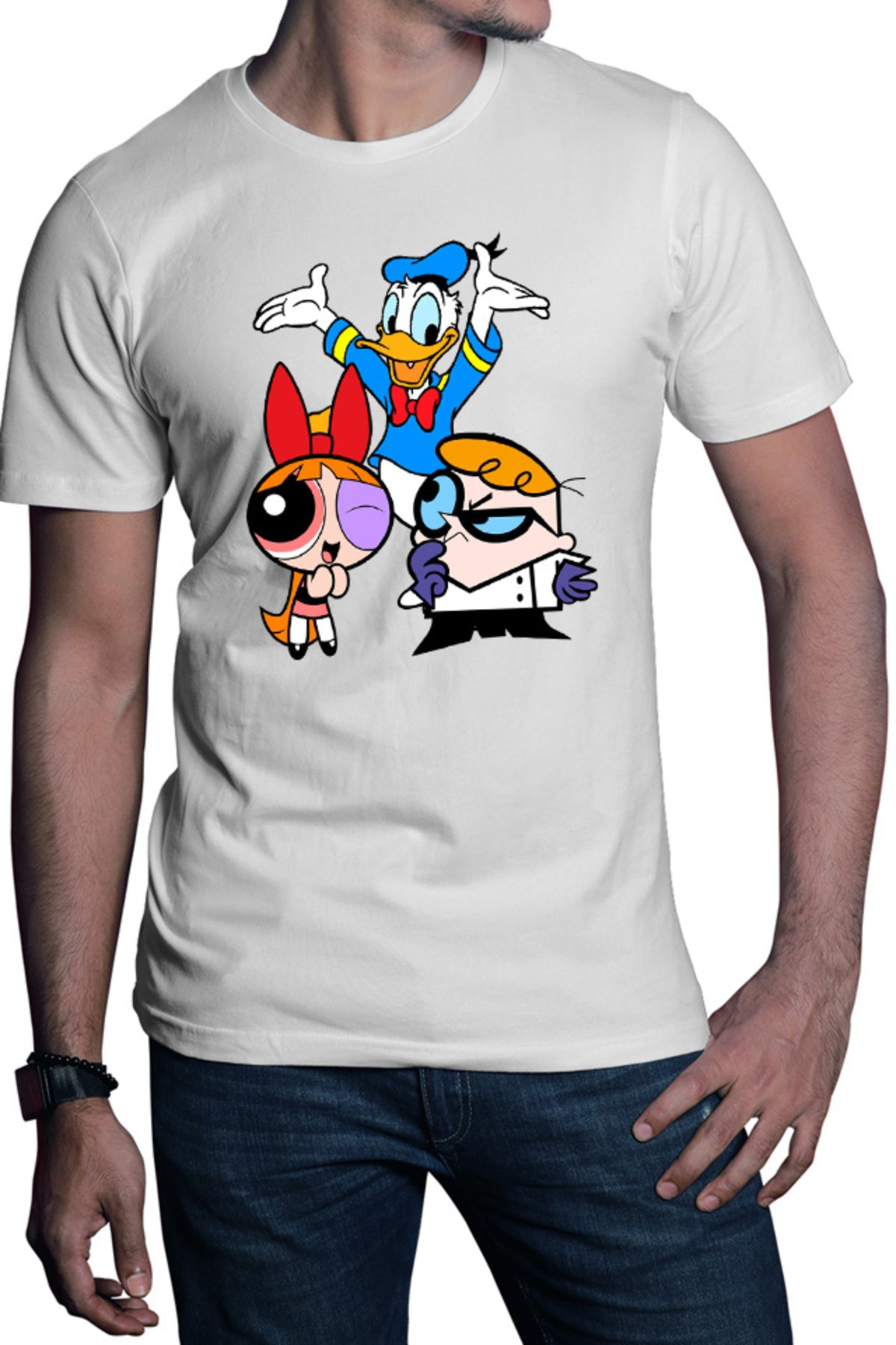 Tricou barbati The Powerpuff Girls Donald Dexter Genius Science
