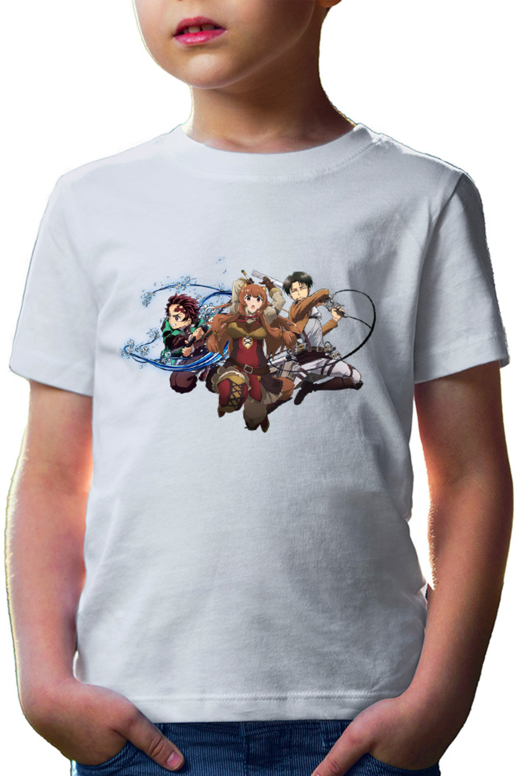 Tricou copii Rising of the Shield Hero Tanjirou Kimetsu no Yaiba Levi Attack on Titan