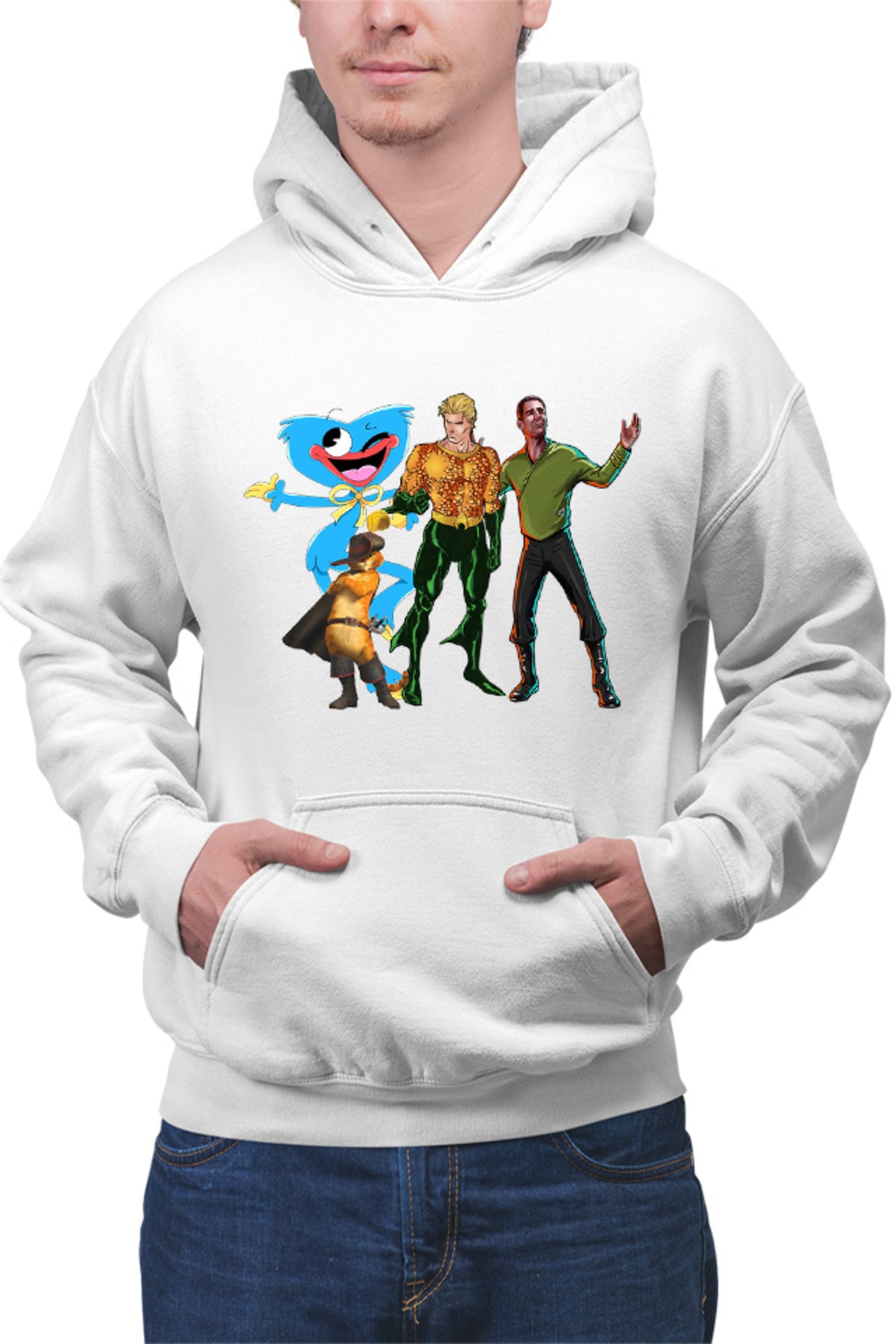 Hanorac barbati Aquaman Huggy Wuggy Puss in the Boots Shrek Star Trek Crew
