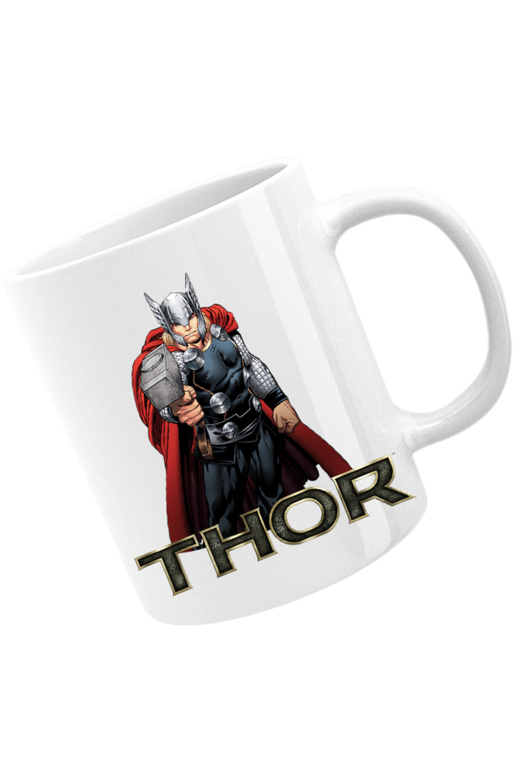 Cana Thor Logo Hammer Avangers Universe Hero Gods Earth, alba, 330 ml