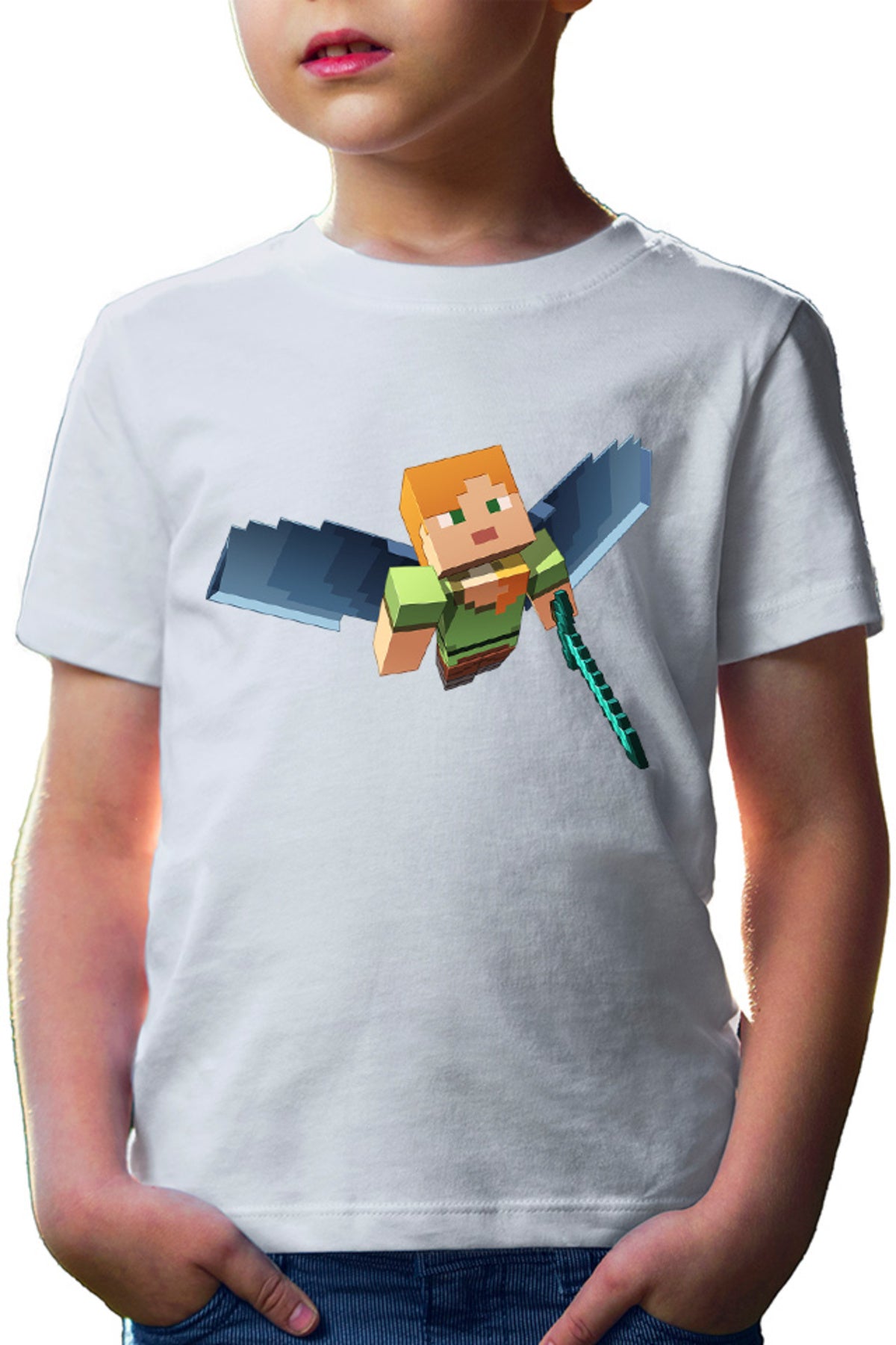 Tricou copii Minecraft Elytra Nether End Fly Dragon End Game
