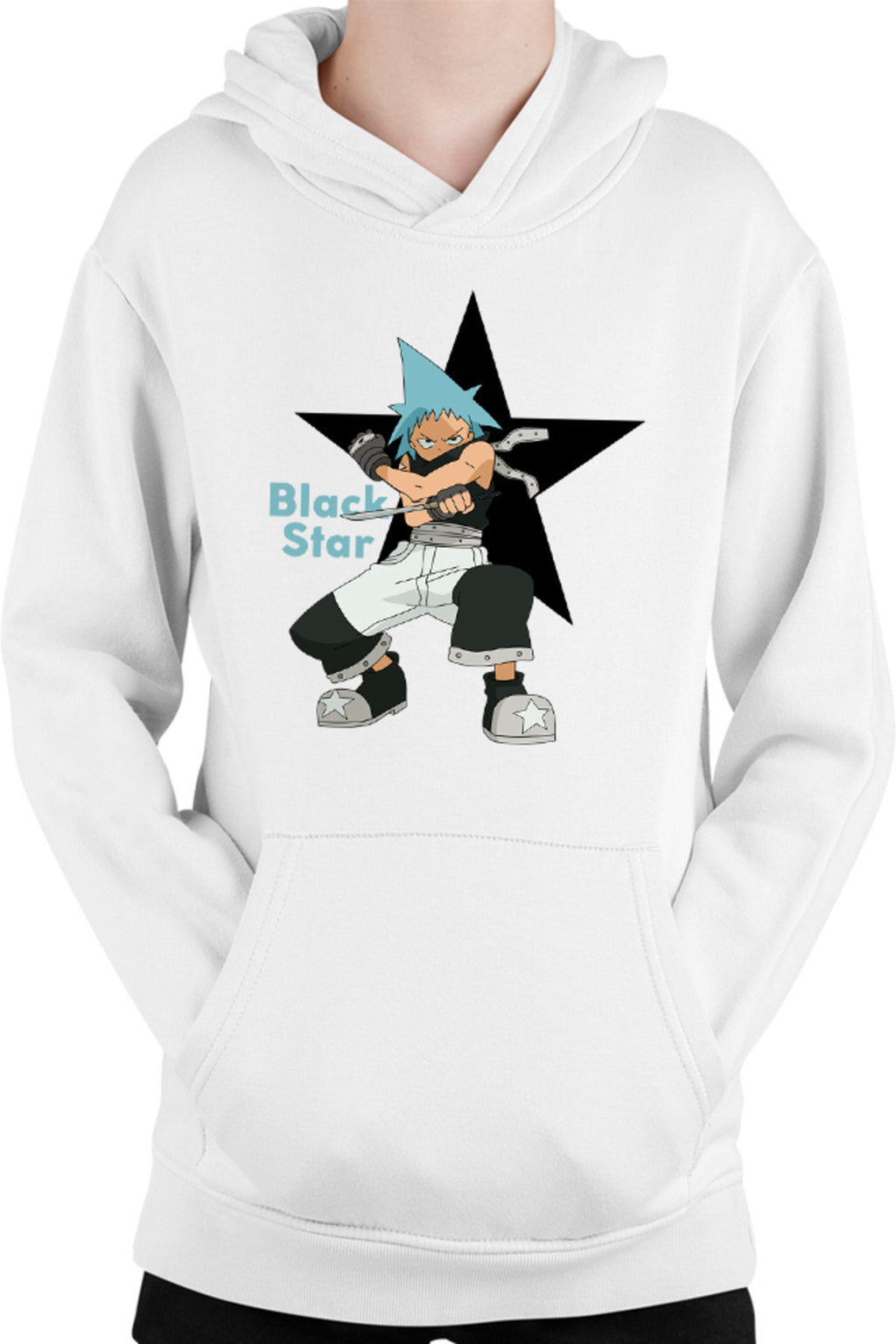 Hanorac copii Soul Eater Black Star Otaku Fight Pose Spirit Trap