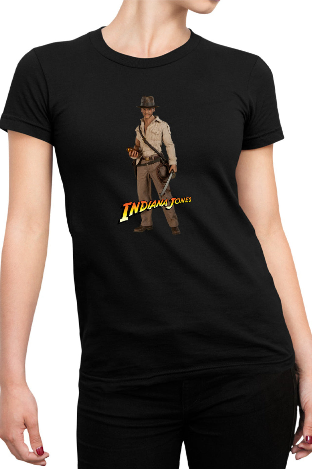Tricou dama Indiana Jones Travel Treasure Adventure Figure