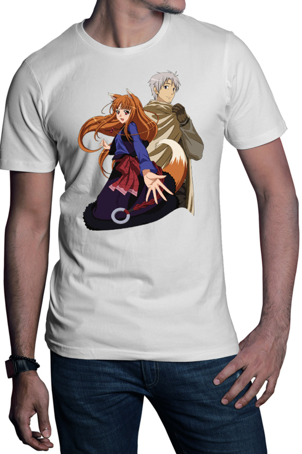 Tricou barbati Spice And Wolf Holo Valentines Day Anime