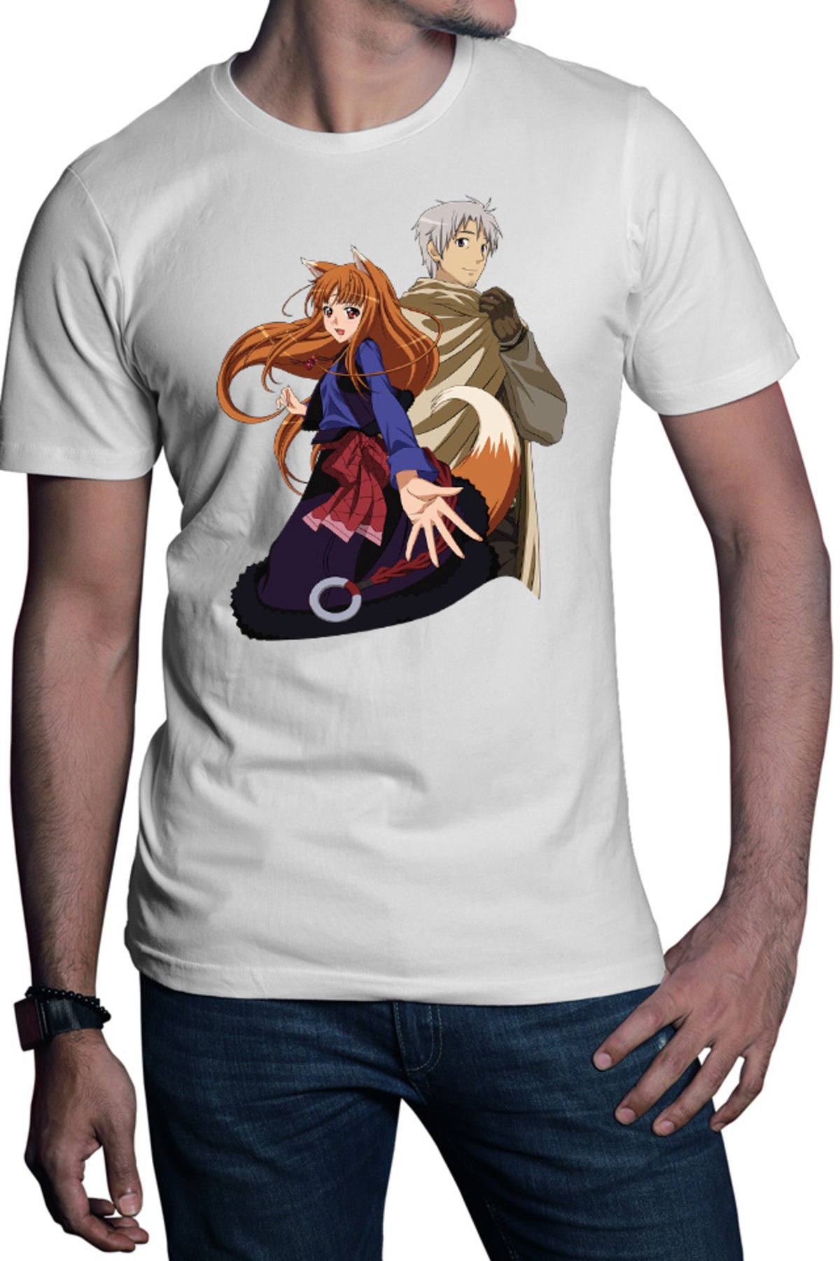 Tricou barbati Spice And Wolf Holo Valentines Day Anime