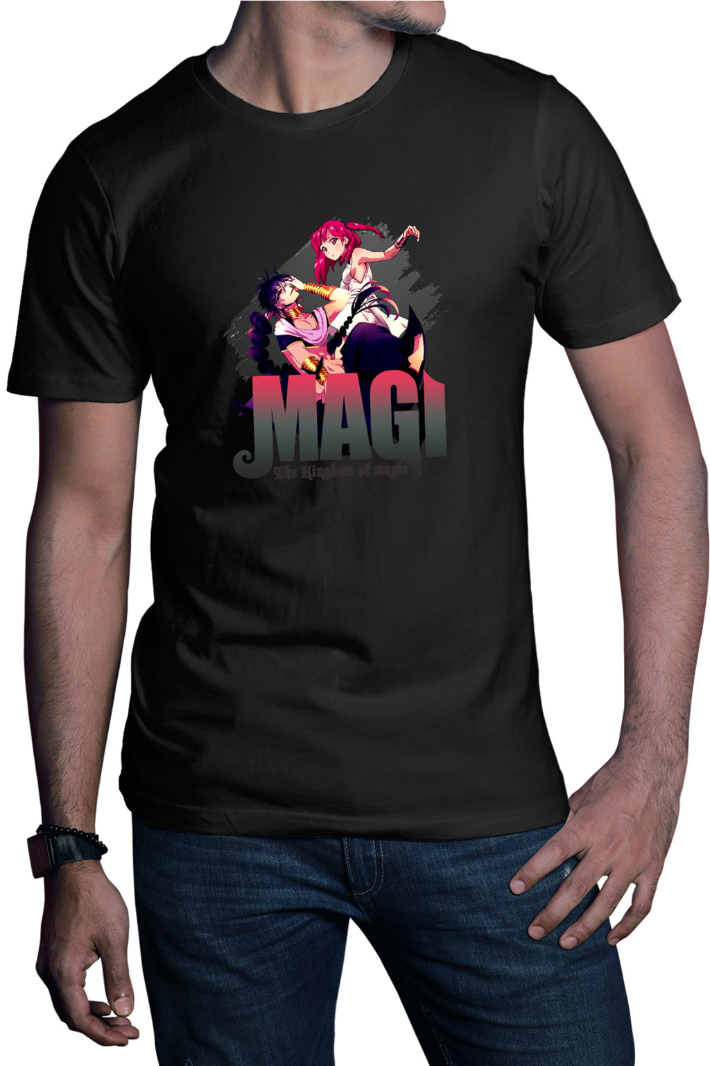 Tricou barbati Magi The Labyrinth of Magic Morgiana Judar Black Cromatics