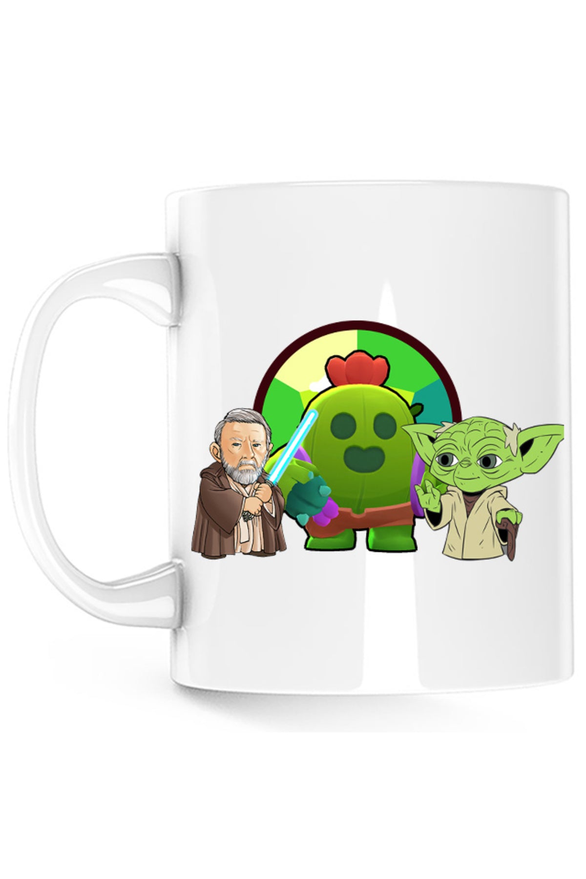 Cana Brawl Stars Cactus Flower Bio StarWars Obi Wan Kenobi Yoda, alba, 330 ml