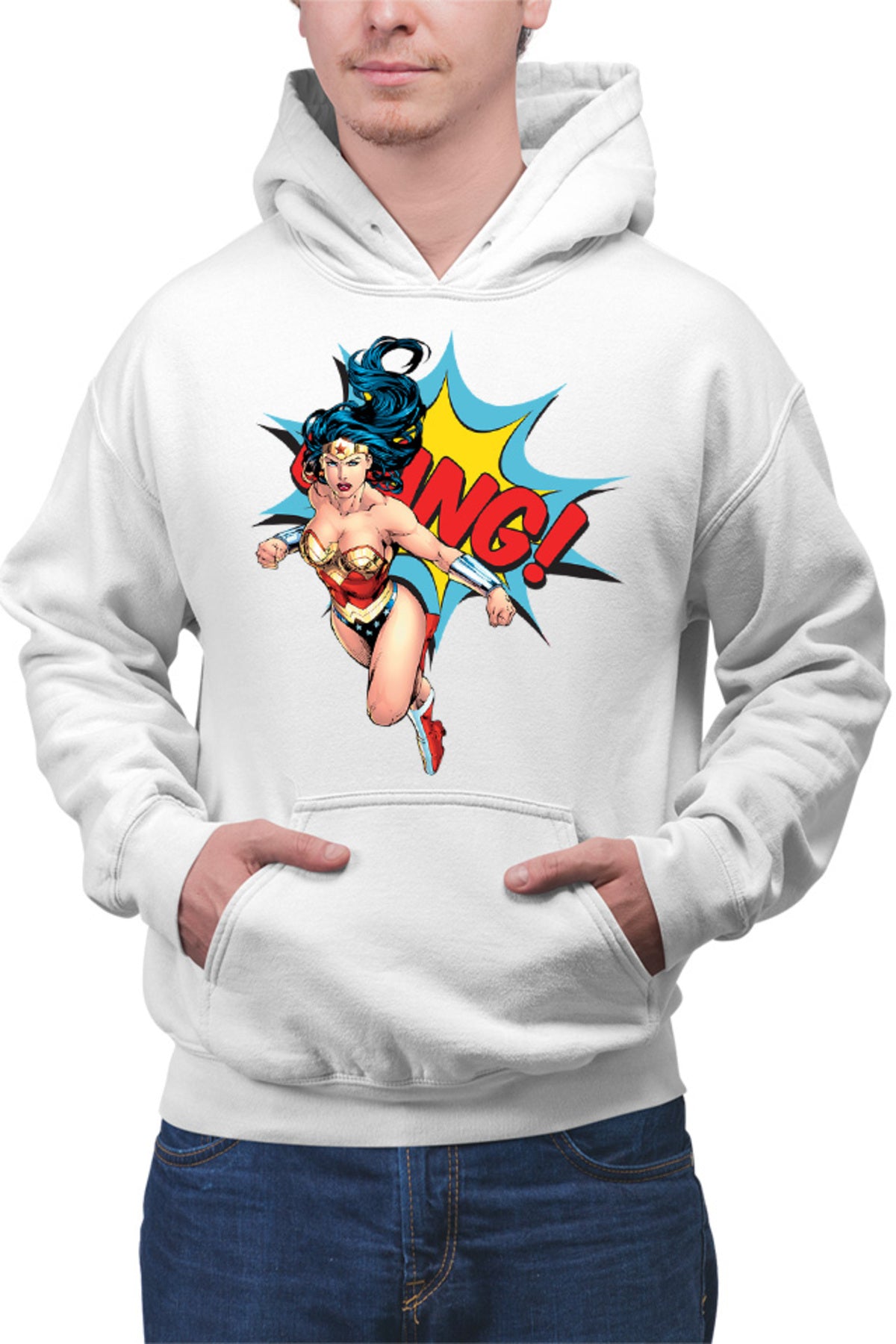 Hanorac barbati Wonder Woman Bang Super Girl Powers Stunning Marvel Action