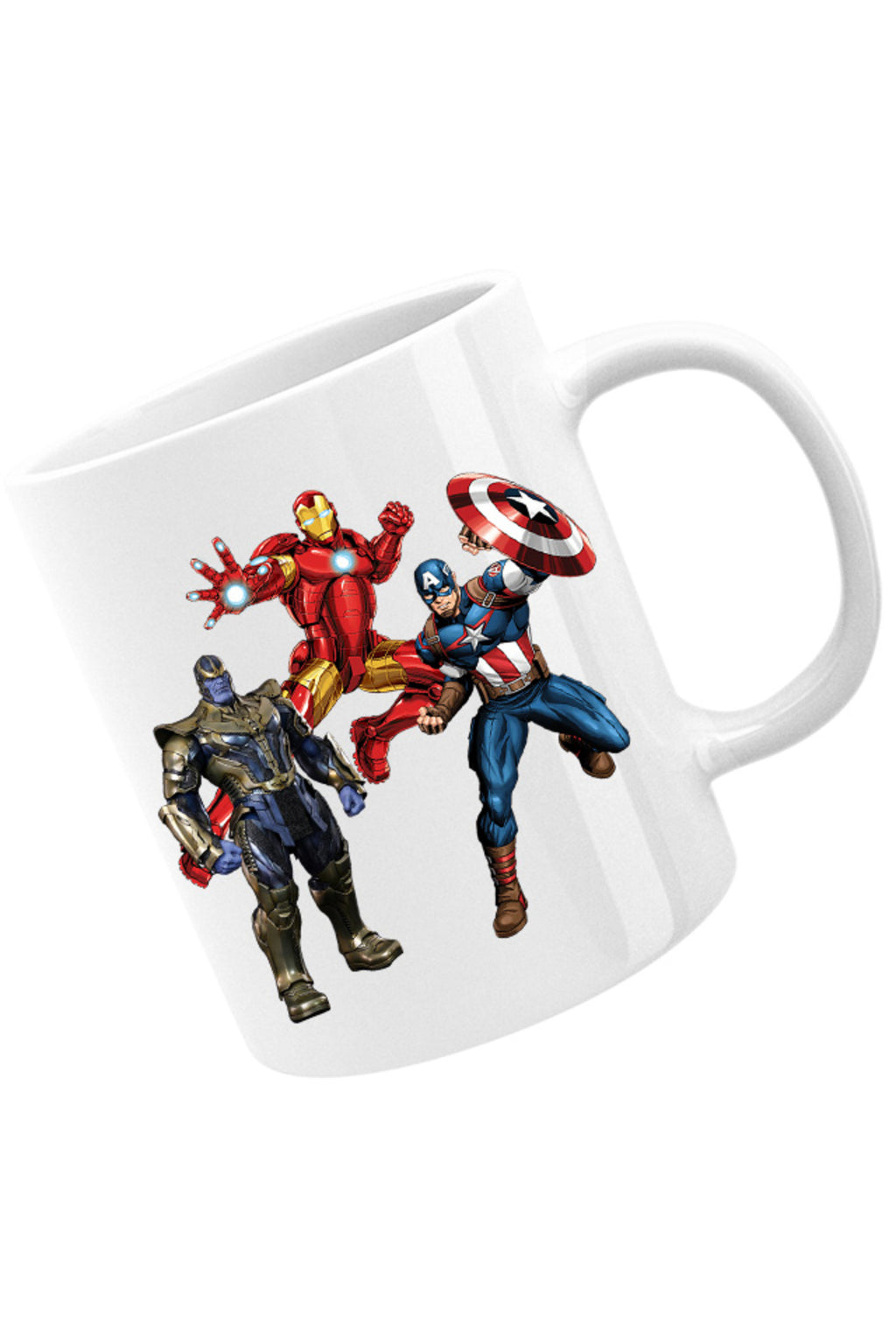 Cana Captain America Iron man Jump Thanos Machine Action Toy, alba, 330 ml