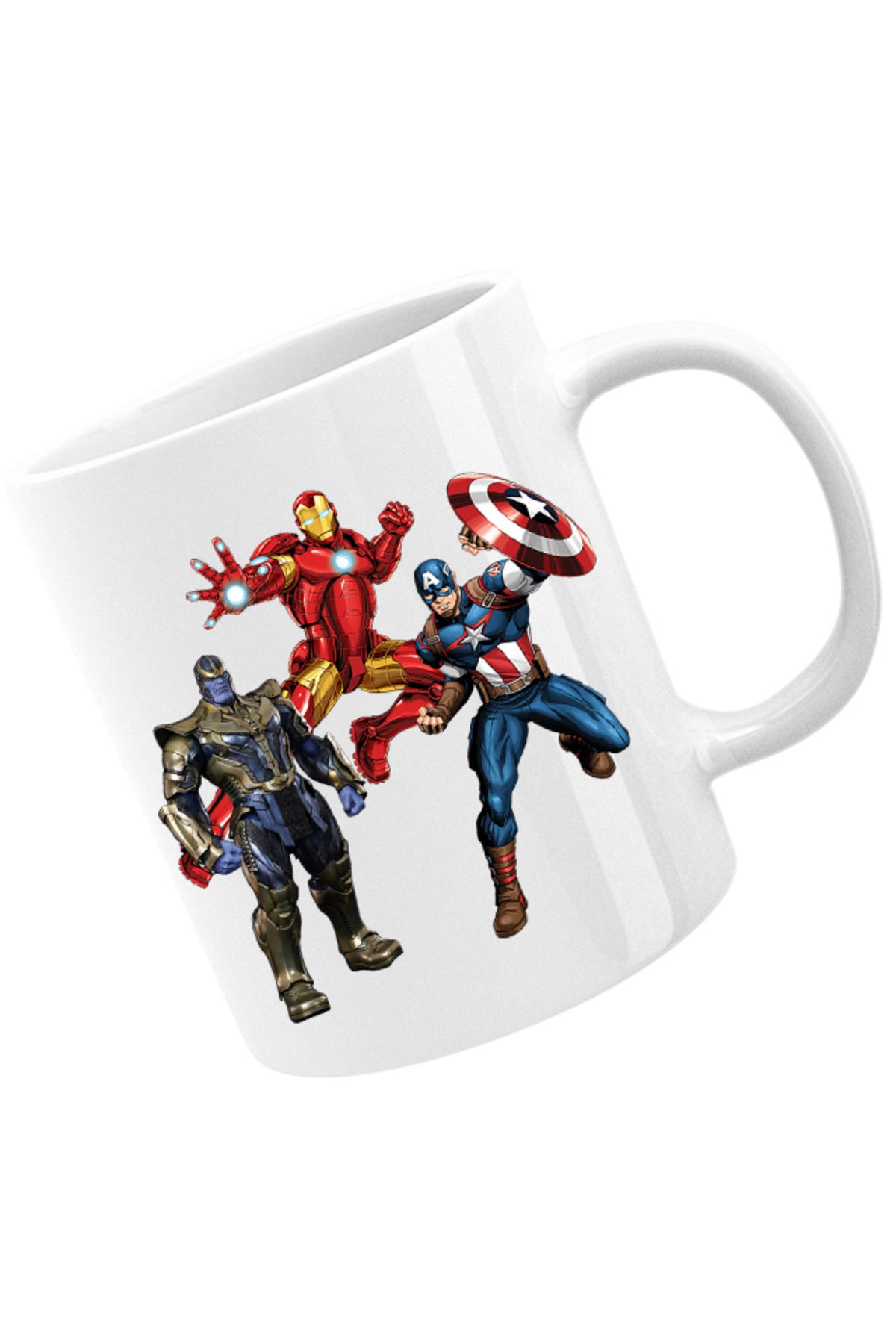 Cana Captain America Iron man Jump Thanos Machine Action Toy, alba, 330 ml