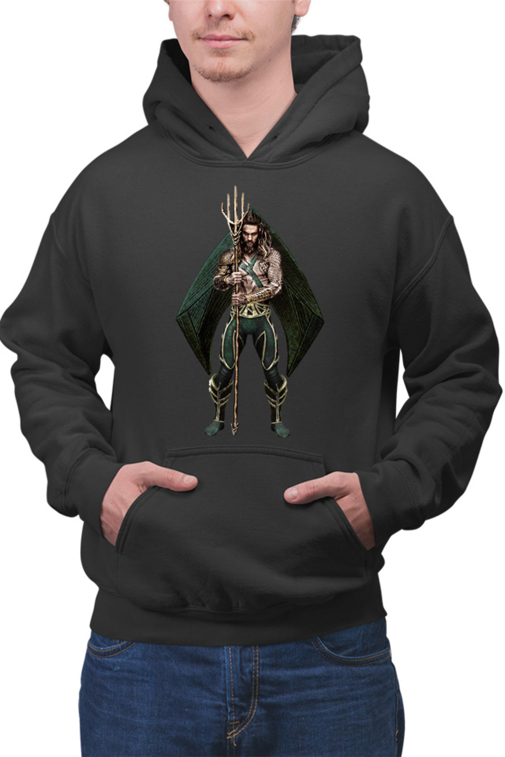 Hanorac barbati Aquaman Flash Pose Jason Momoa Powerful Ability Unique