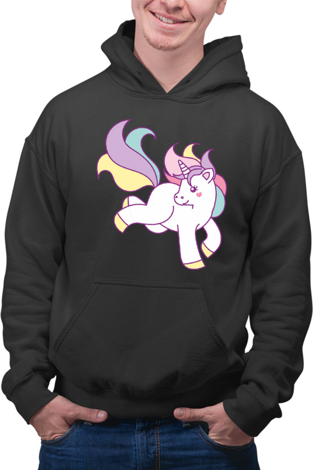 Hanorac barbati Unicorn Squad Happy Beautiful Rainbow