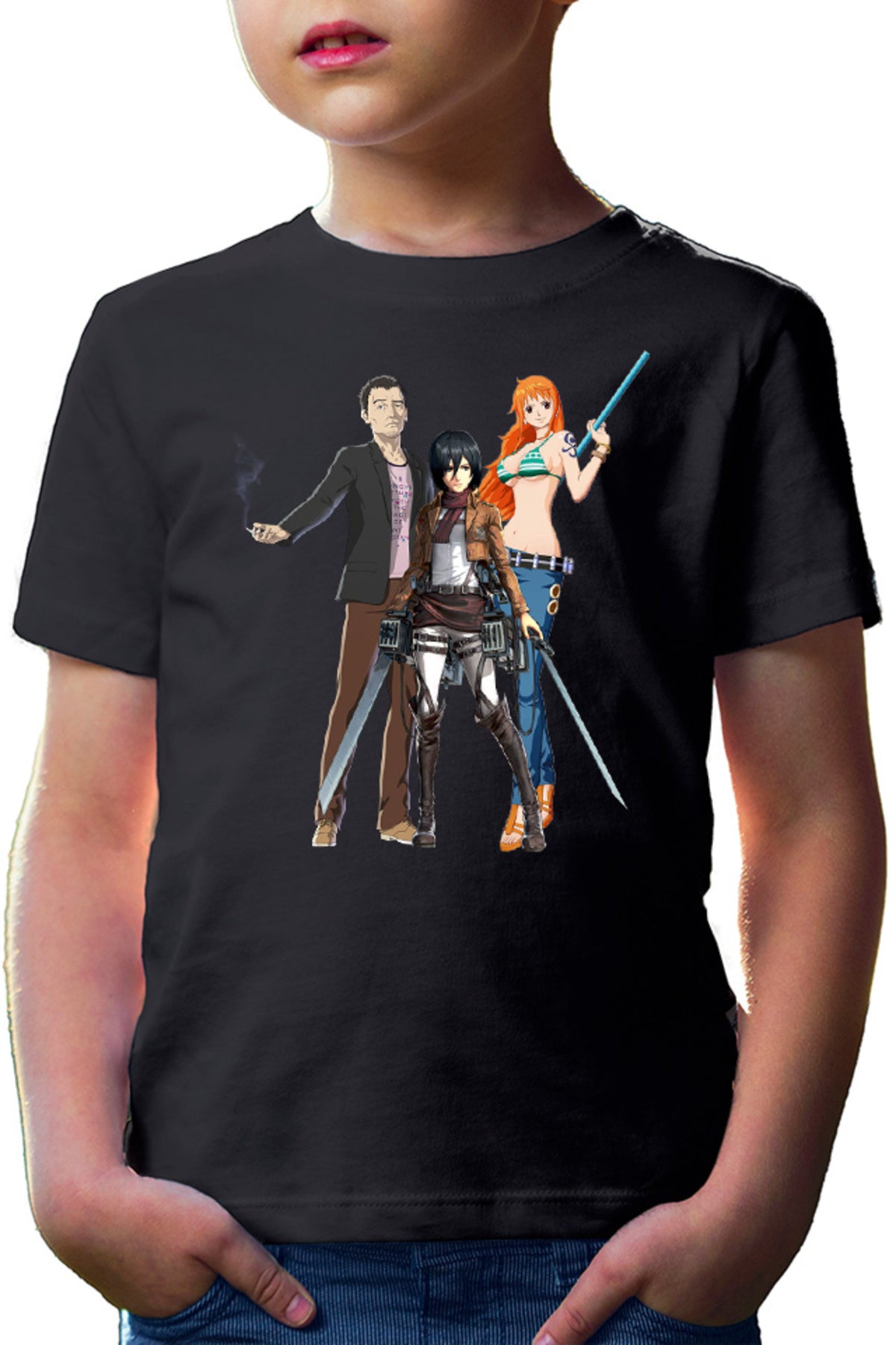 Tricou copii Ajin Ogura Ikuya AOT Mikasa One Piece