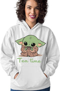 Hanorac dama Baby Yoda Tea Time Drink Coffee