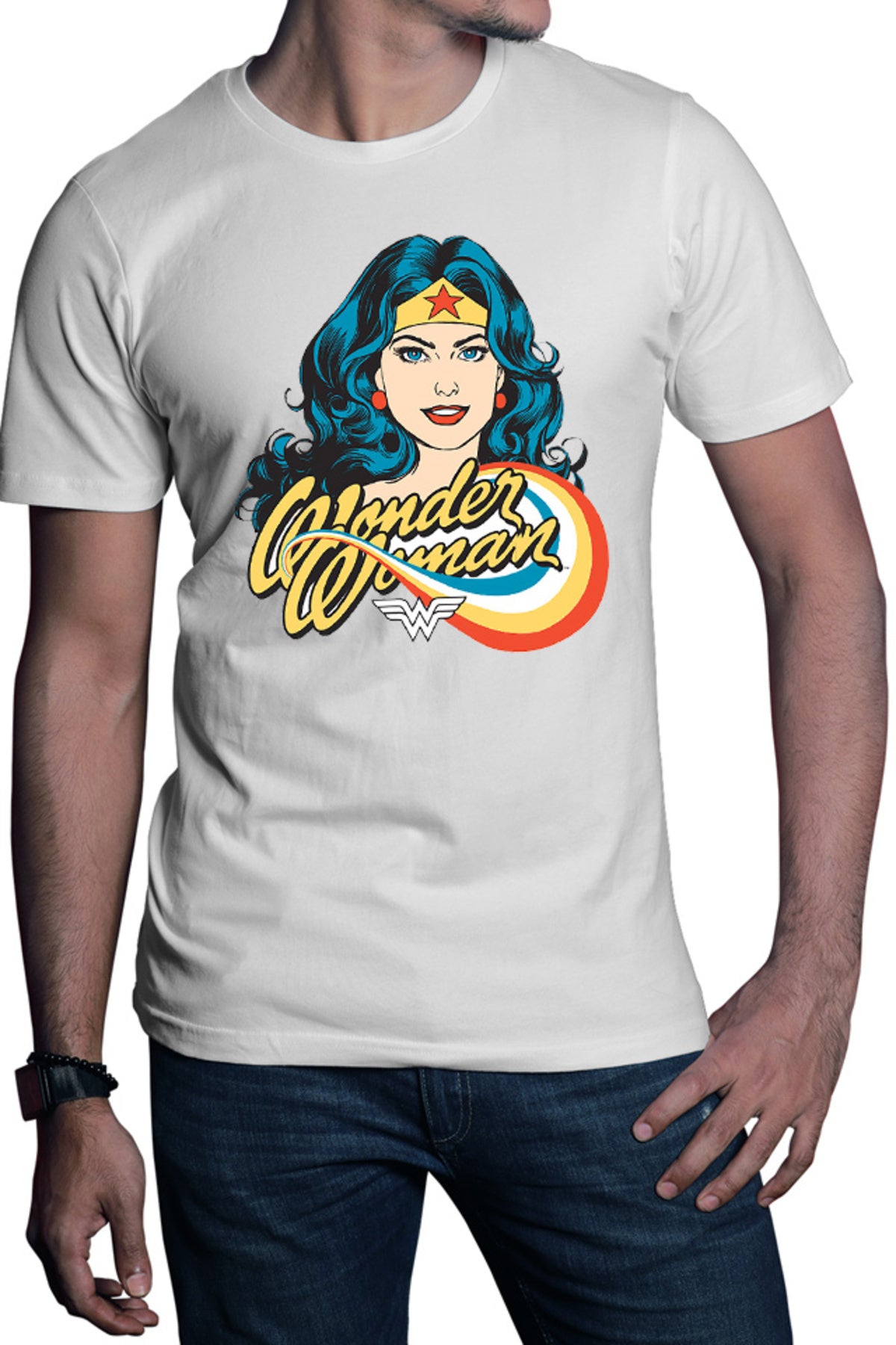 Tricou barbati Wonder Woman Retro Comics Star Beautiful Power