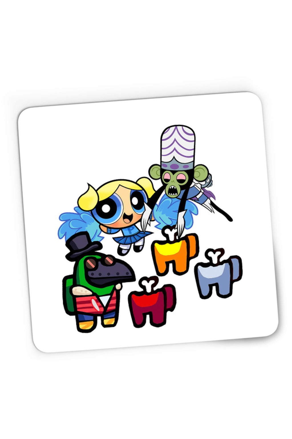 Mousepad Gaming Among Us Impostor Character Wonder Mojo Jojo Bubble, 21x19 cm