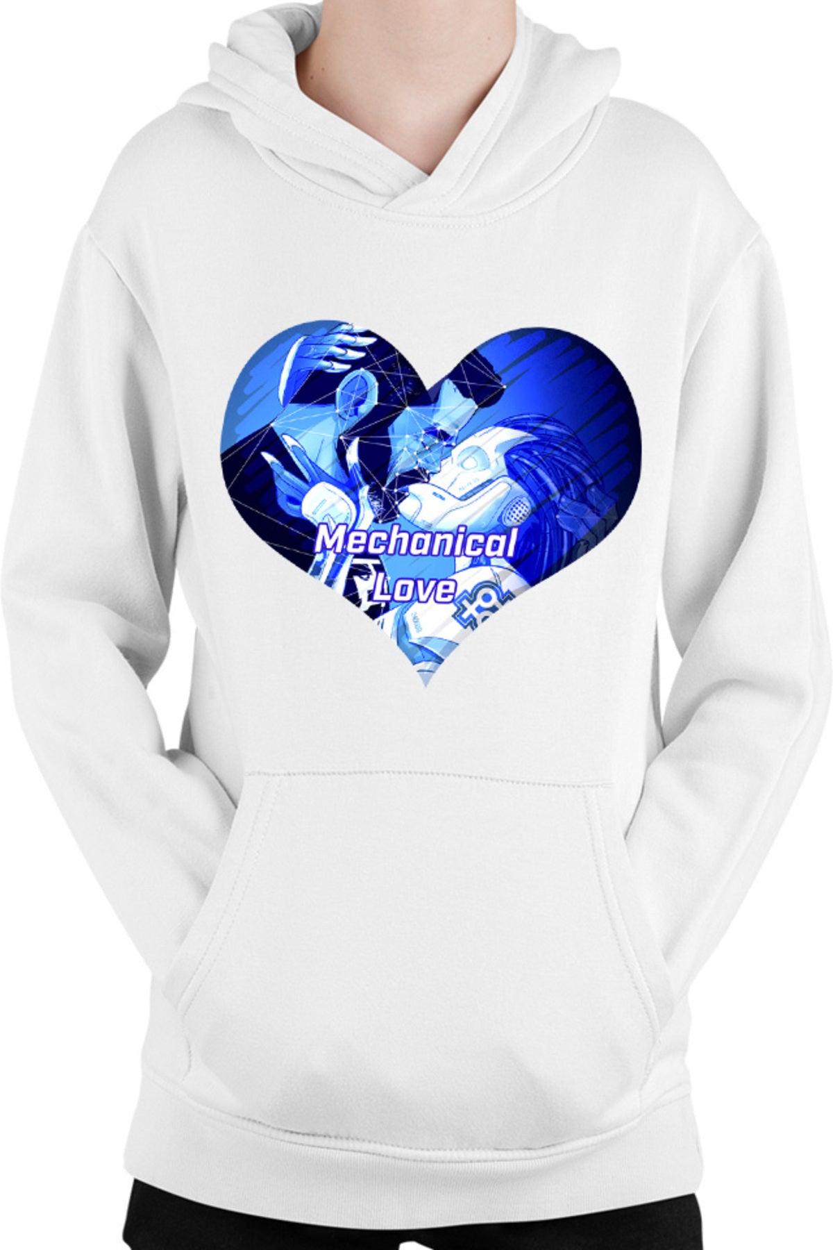 Hanorac copii NFT XOXO Heart Robot Cyber Human Artificial