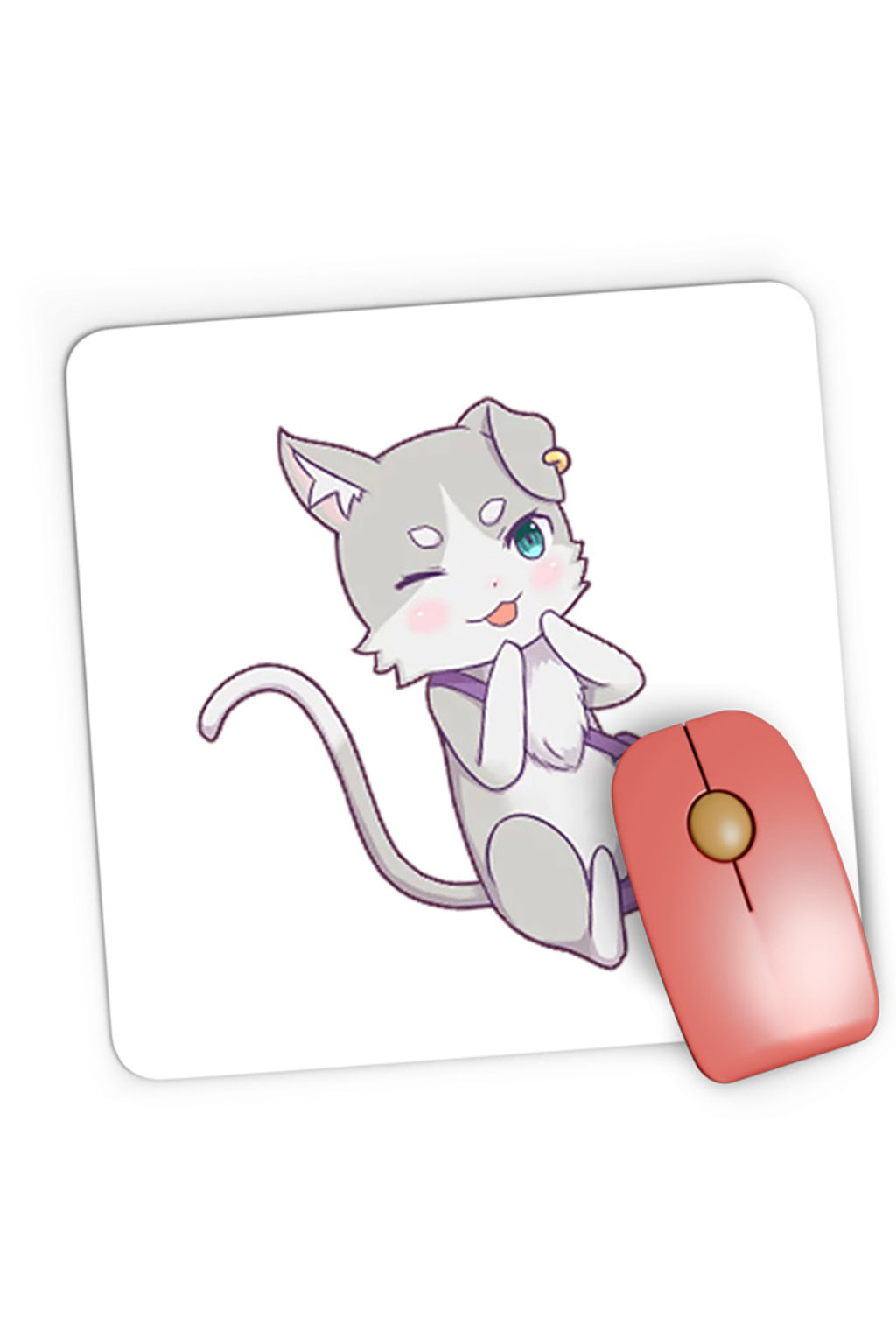 Mousepad Gaming Re Zero Emilia's Cat Kawaii Magic Action Paranormal, 21x19 cm