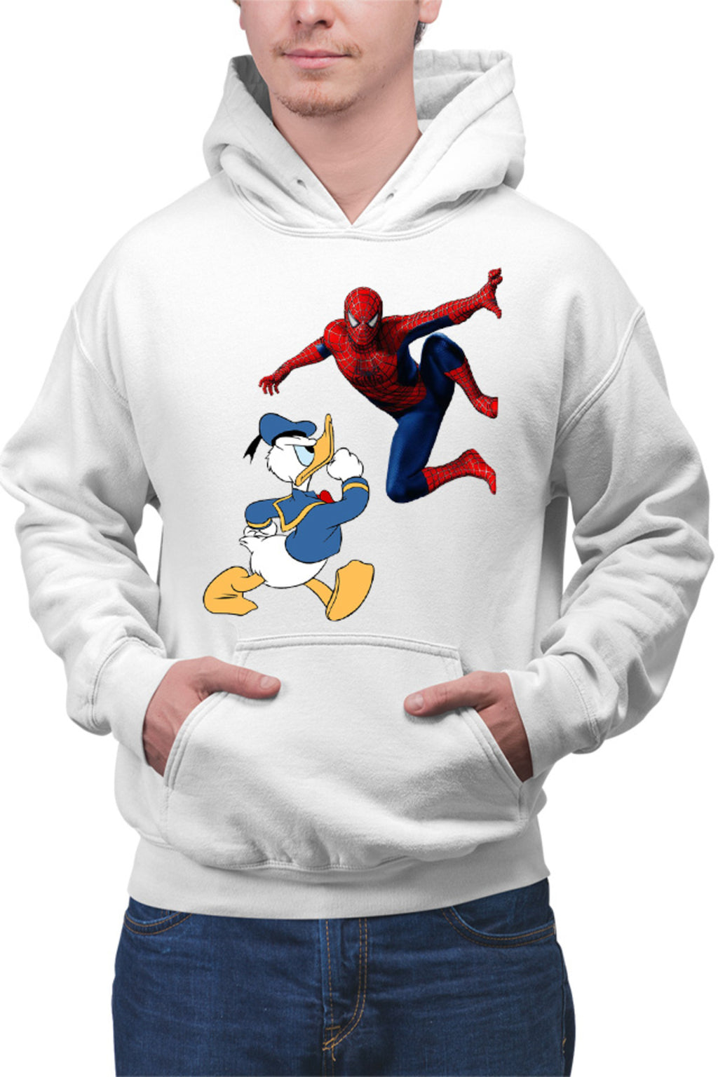Hanorac barbati Donald Duck Spiderman Web Marvel DC Disney Angry