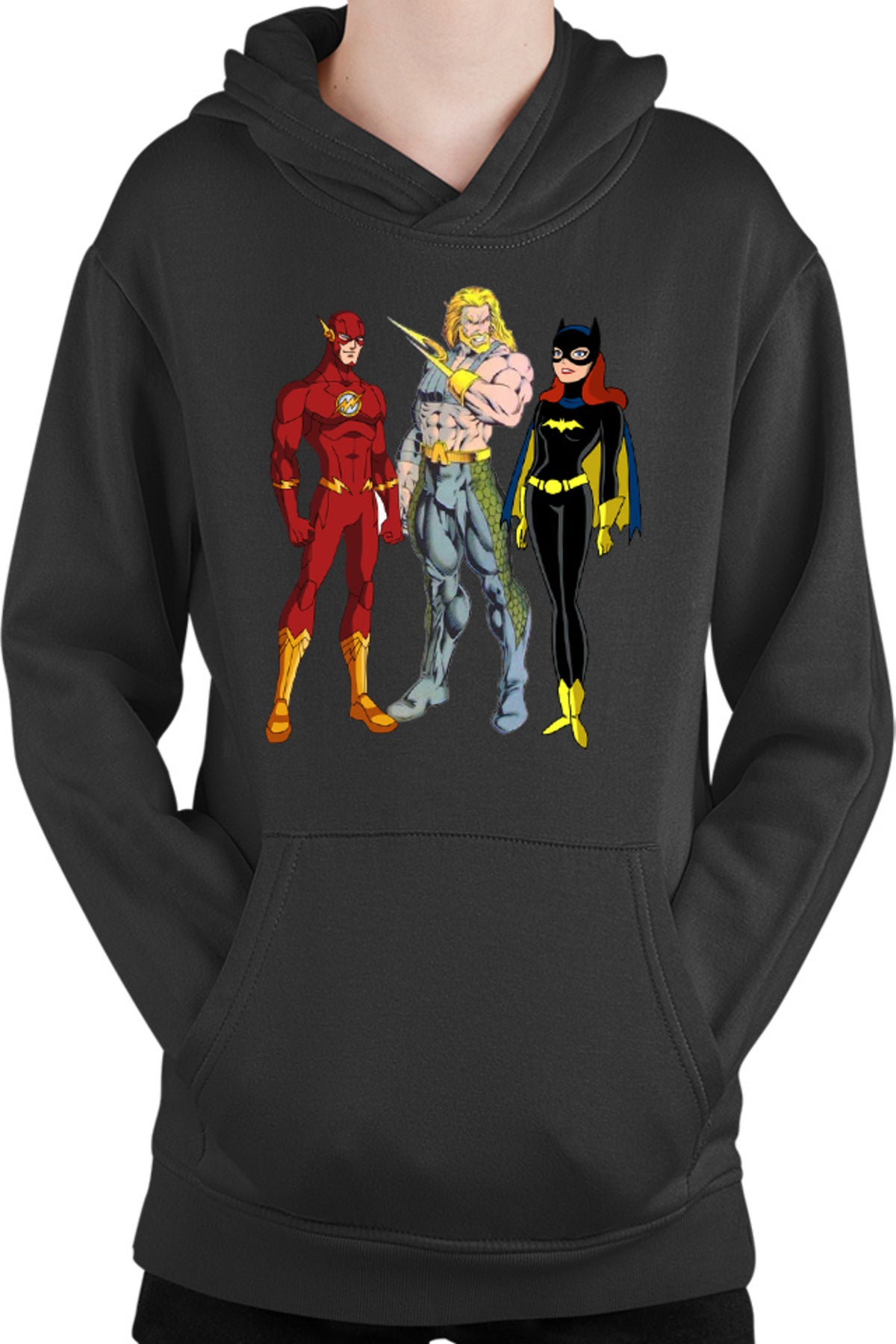 Hanorac copii Aquaman Batgirl Flash Comics Cartoons Water Action