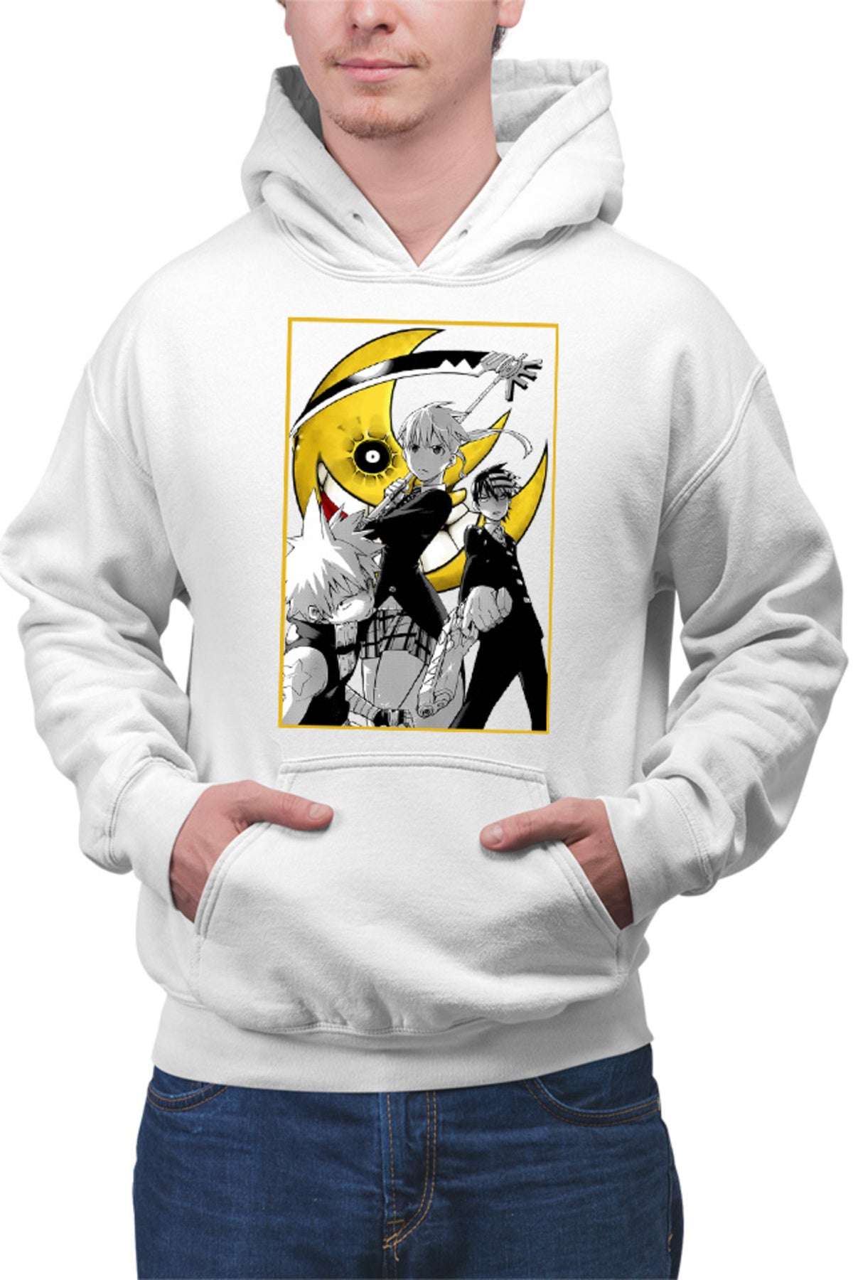 Hanorac barbati Soul Eater Group Death The Kid Black Star Soul Maka